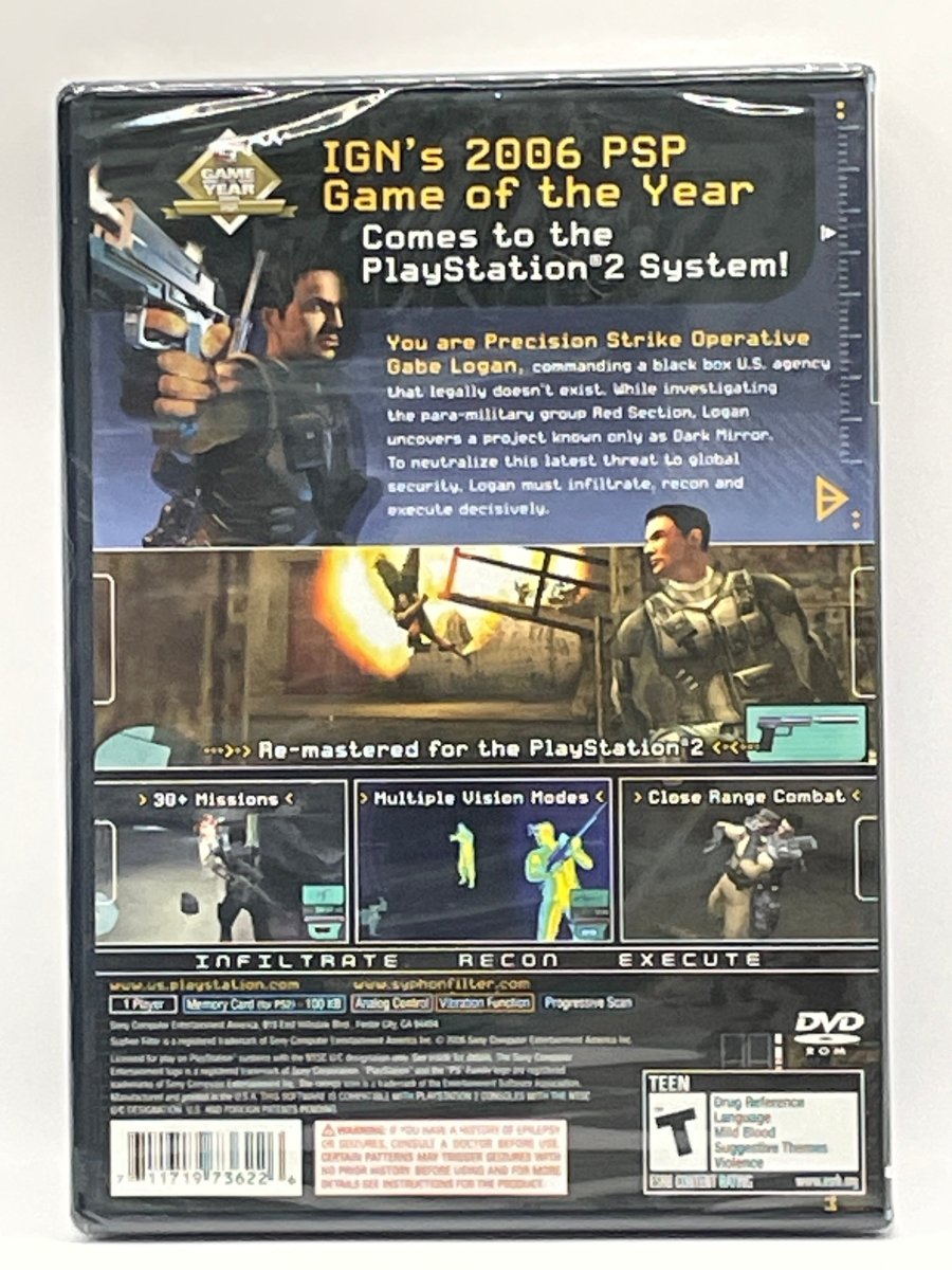 Syphon Filter Dark Mirror CL24 (NEW) PlayStation 2