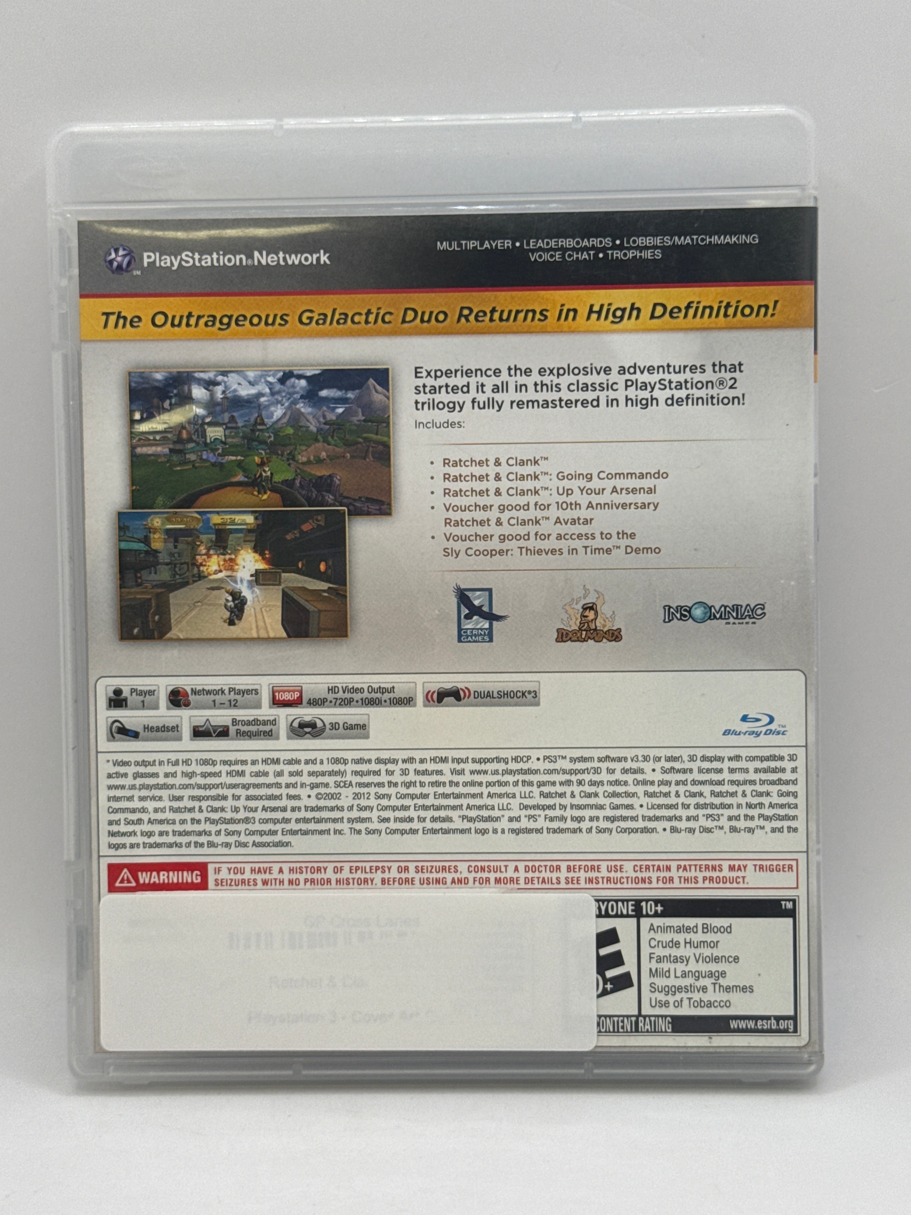 Ratchet & Clank Collection CL01 (Missing Manual) PlayStation 3