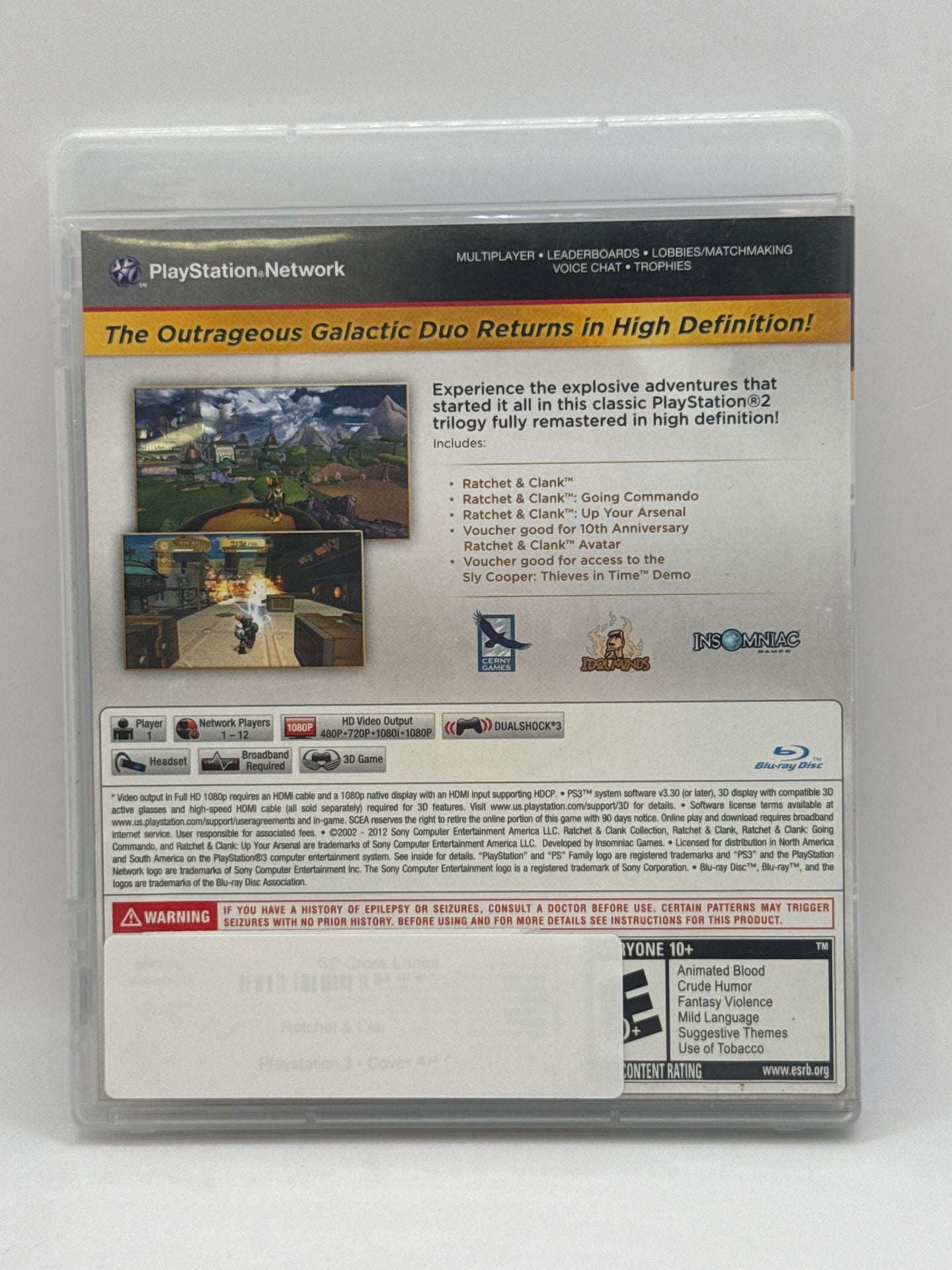 Ratchet & Clank Collection CL01 (Missing Manual) PlayStation 3