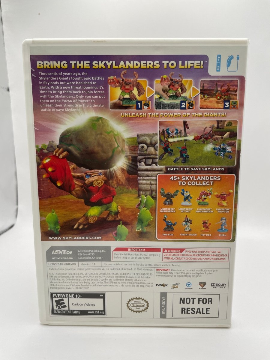 Skylander's Giants [Game Only] CL01 (Missing Manual) Nintendo Wii