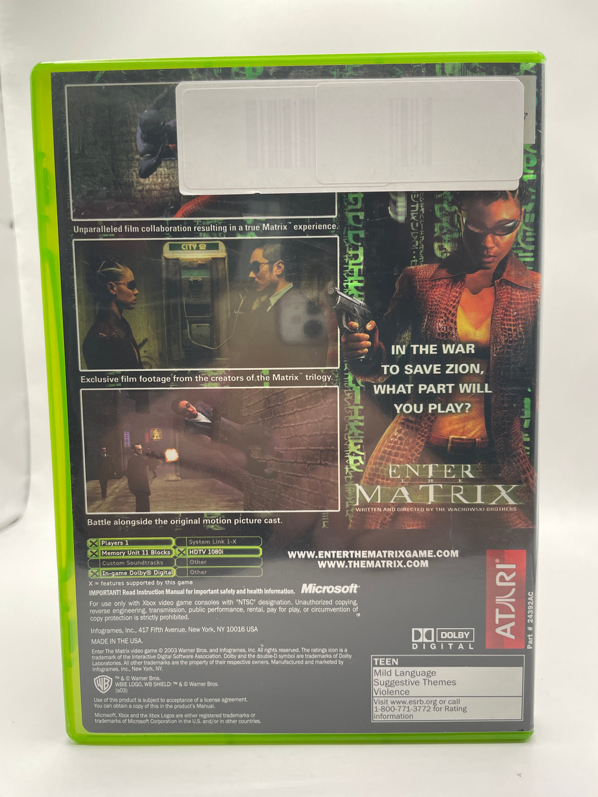 Enter the Matrix CL01 (CIB) Original Xbox