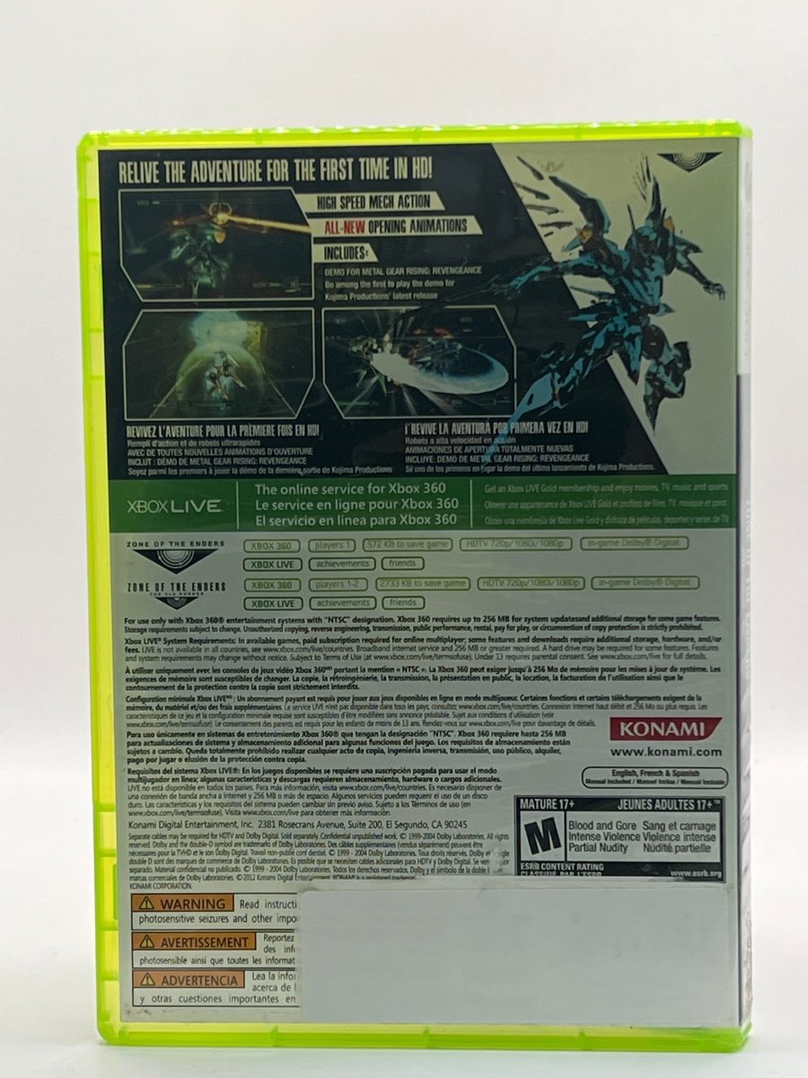 Zone of the Enders HD Collection CL01 (CIB) Xbox 360