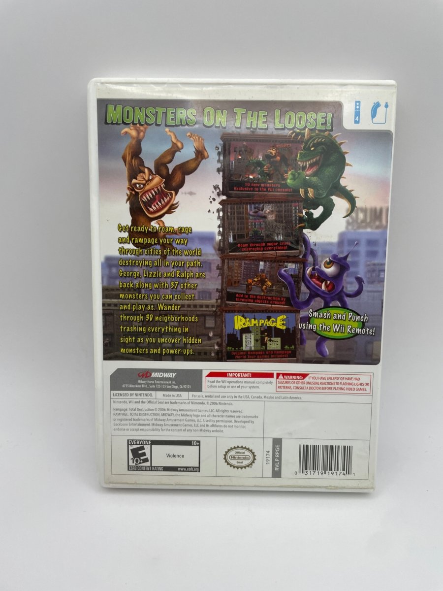 Rampage Total Destruction CL01 (CIB) Nintendo Wii