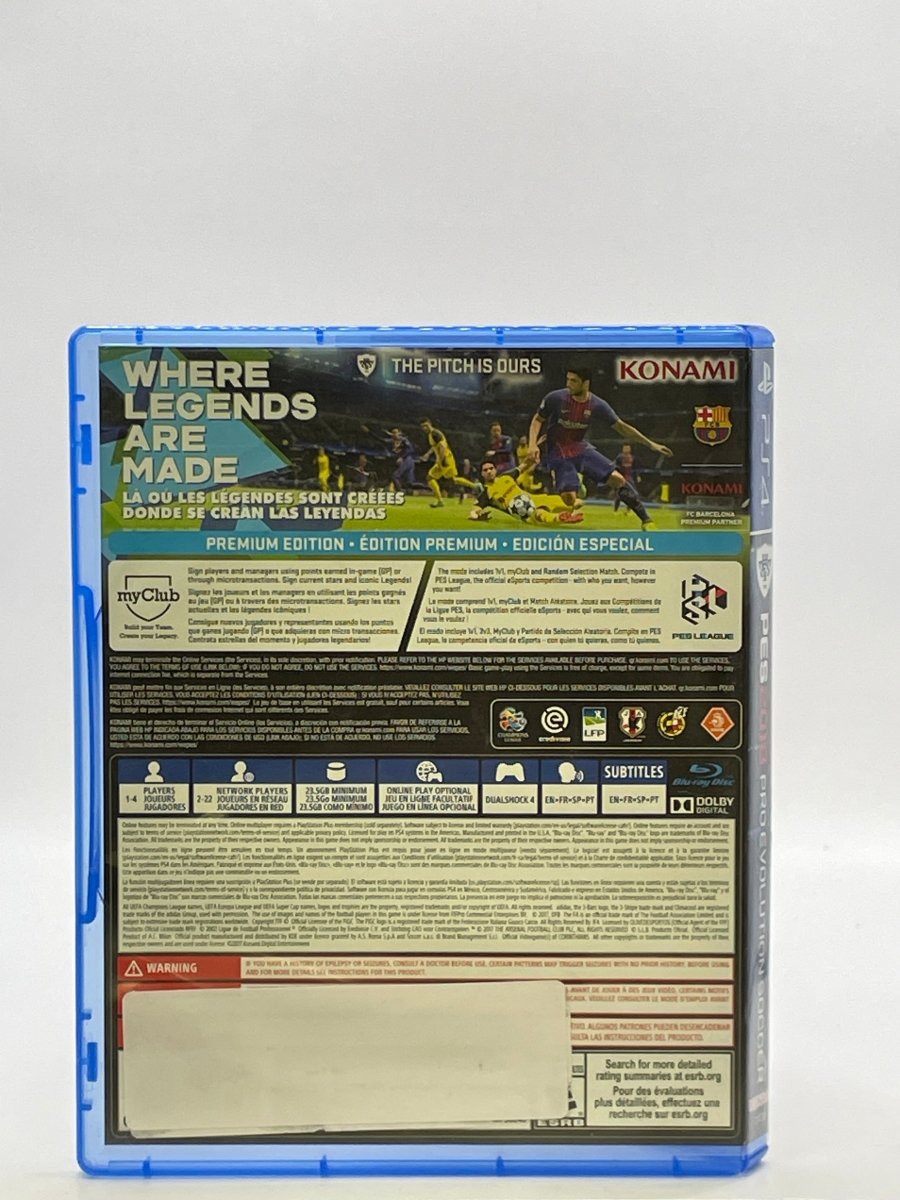 Pro Evolution Soccer 2018 CL02 (CIB) PlayStation 4