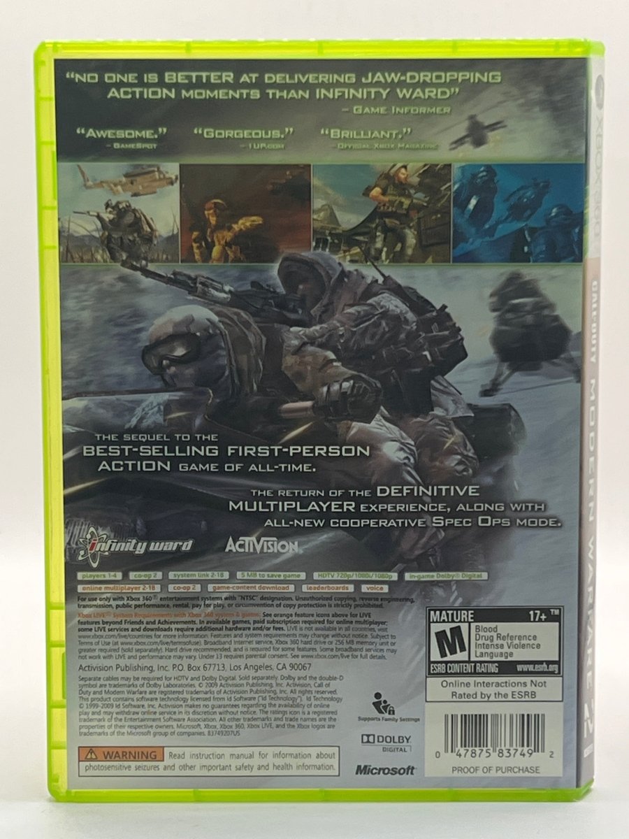 Call of Duty Modern Warfare 2 CL02 (CIB) Xbox 360
