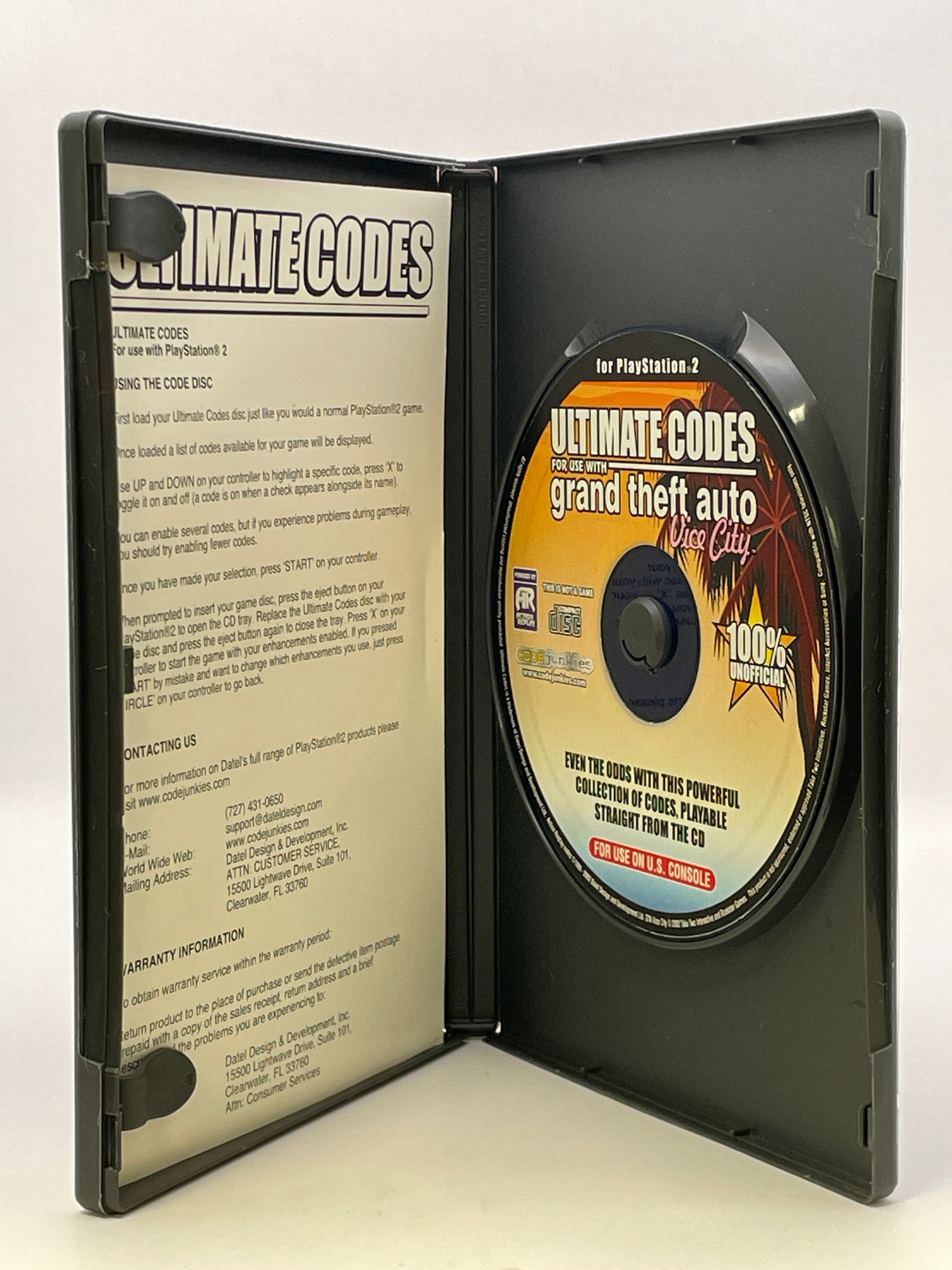 Ultimate Codes: Grand Theft Auto: Vice City CL01 (CIB) PlayStation 2