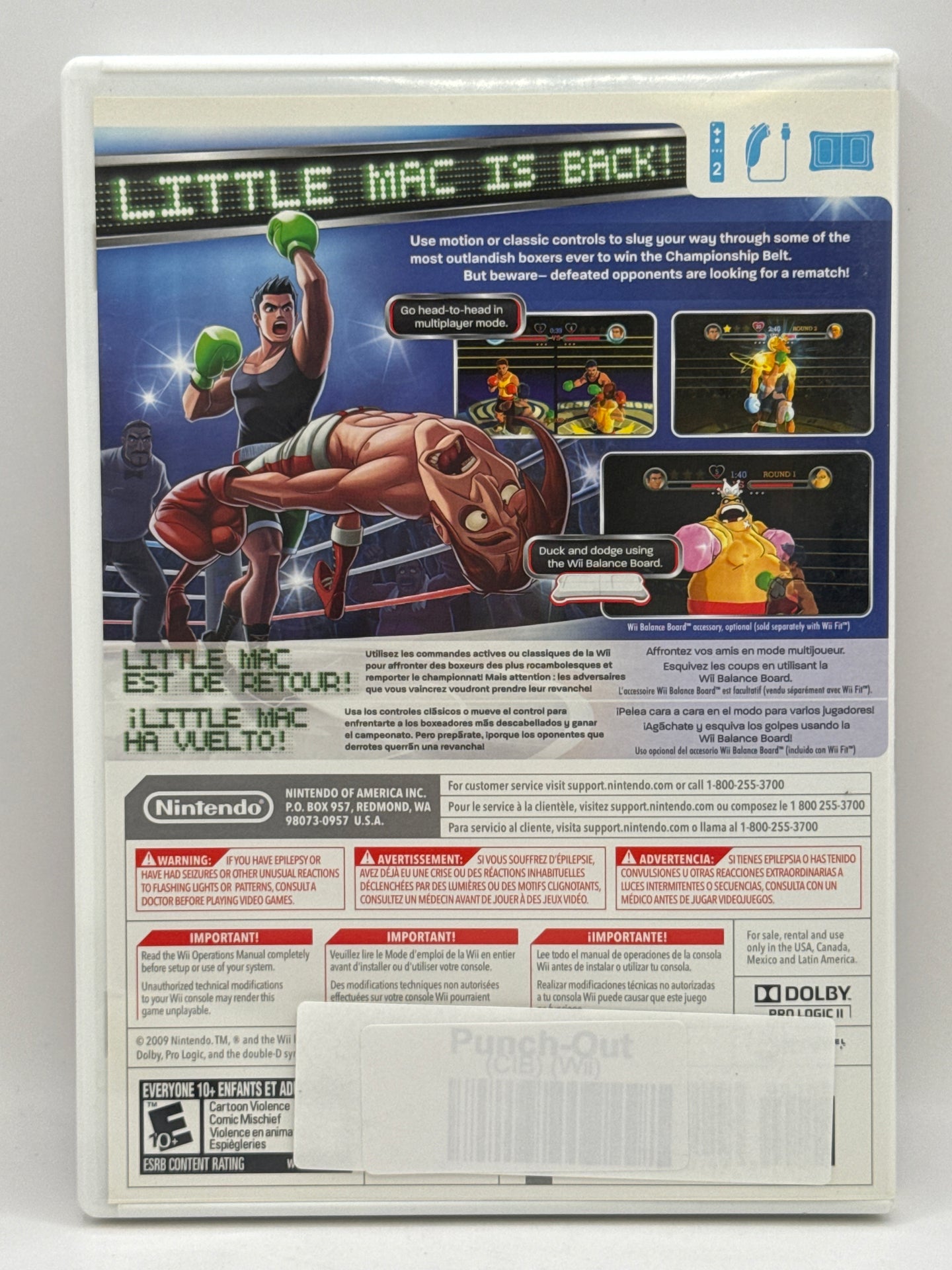 Punch-Out CL02 (CIB) Nintendo Wii
