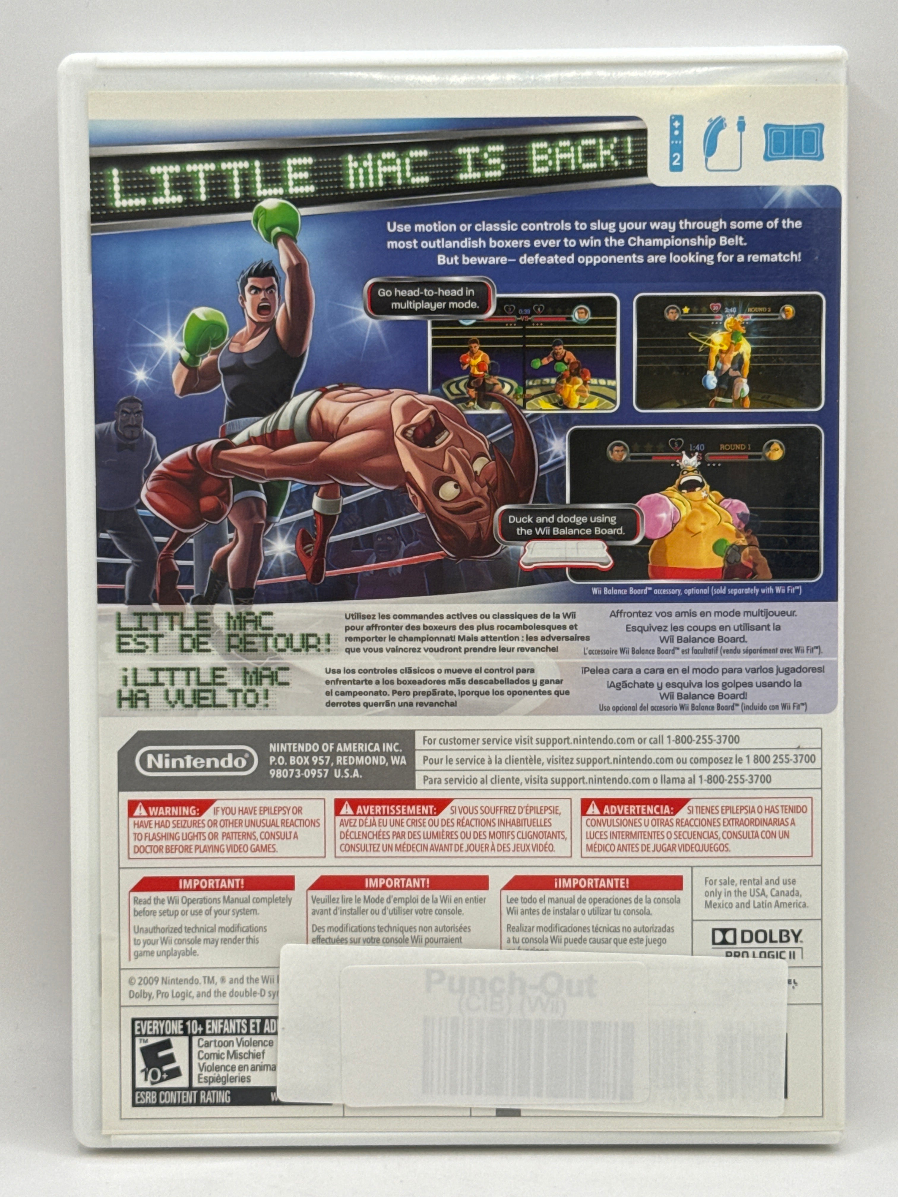 Punch-Out CL02 (CIB) Nintendo Wii
