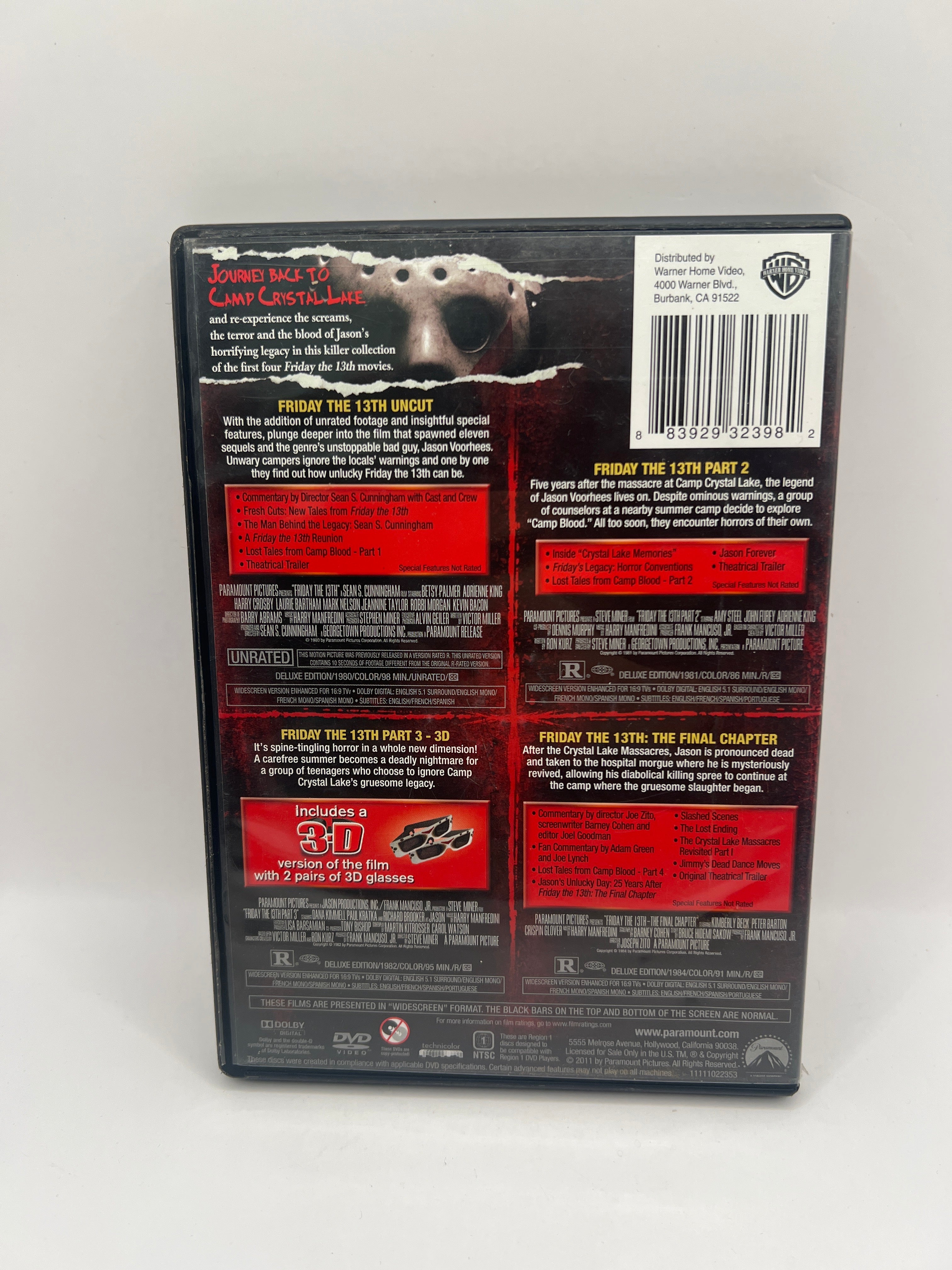Friday the 13th: 4-Movie Collection (2013) Used DVD