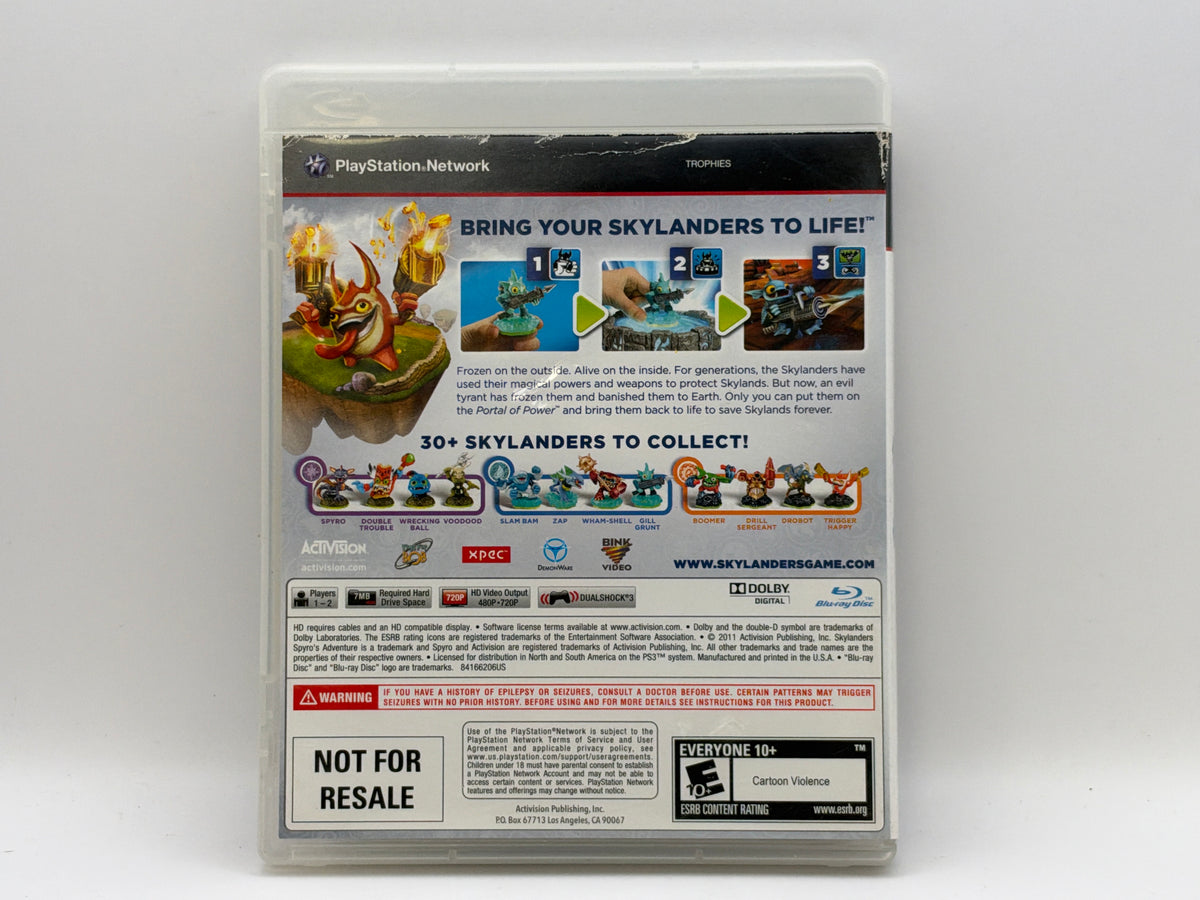 Skylanders Spyro's Adventure [Game Only] CL01 (CIB) Playstation 3