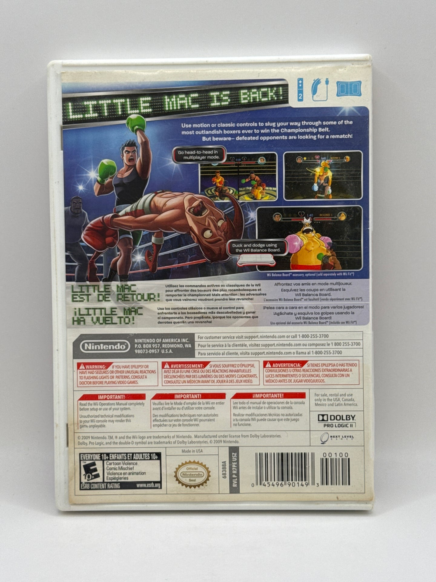 Punch-Out CL01 (CIB) Nintendo Wii