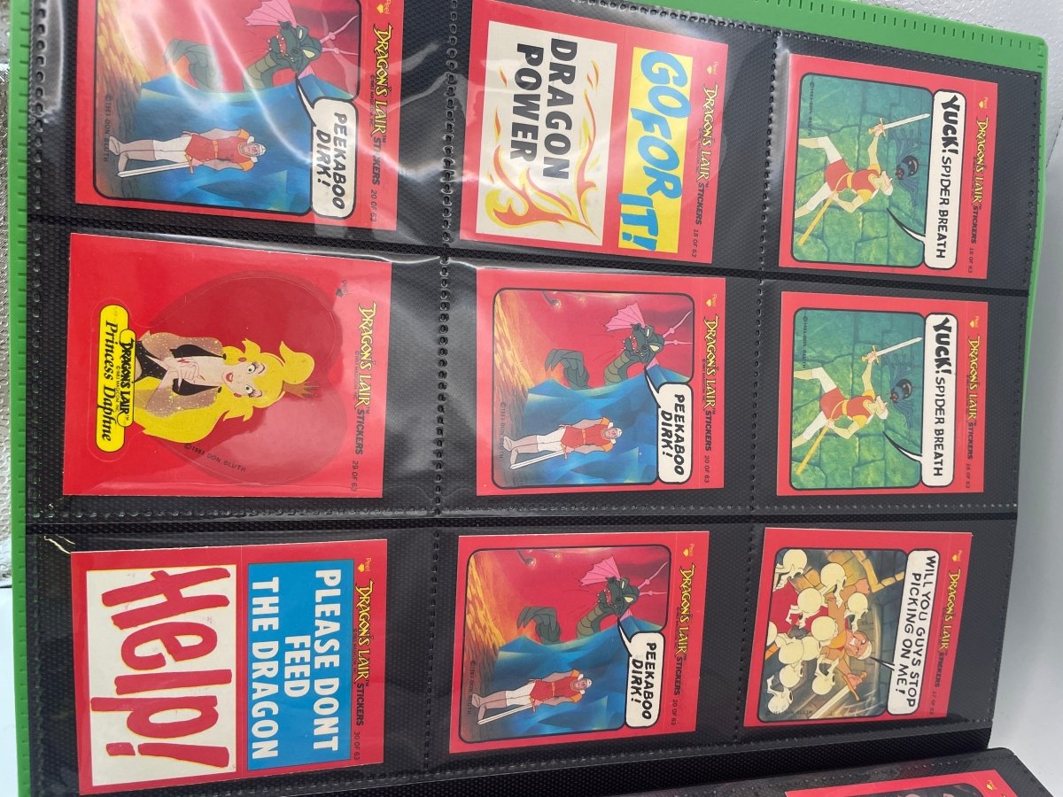 Fleer 1983 & 2024 Cardsmith Dragon's Lair Scratch Off Cards & Stickers Lot