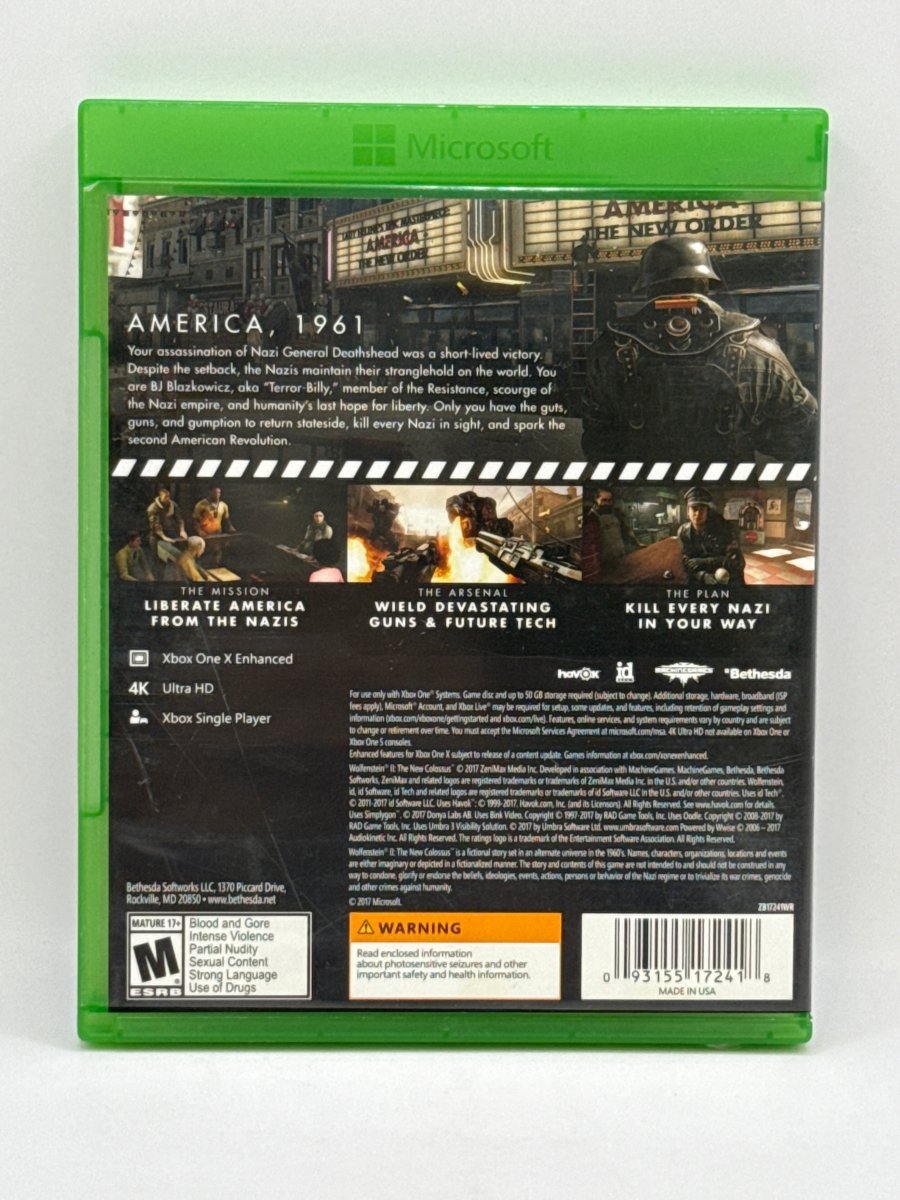 Wolfenstein II: The New Colossus CL01 (CIB) Xbox One
