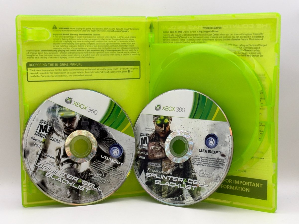 Splinter Cell Blacklist [Gamestop Edition] CL01 (CIB) Xbox 360