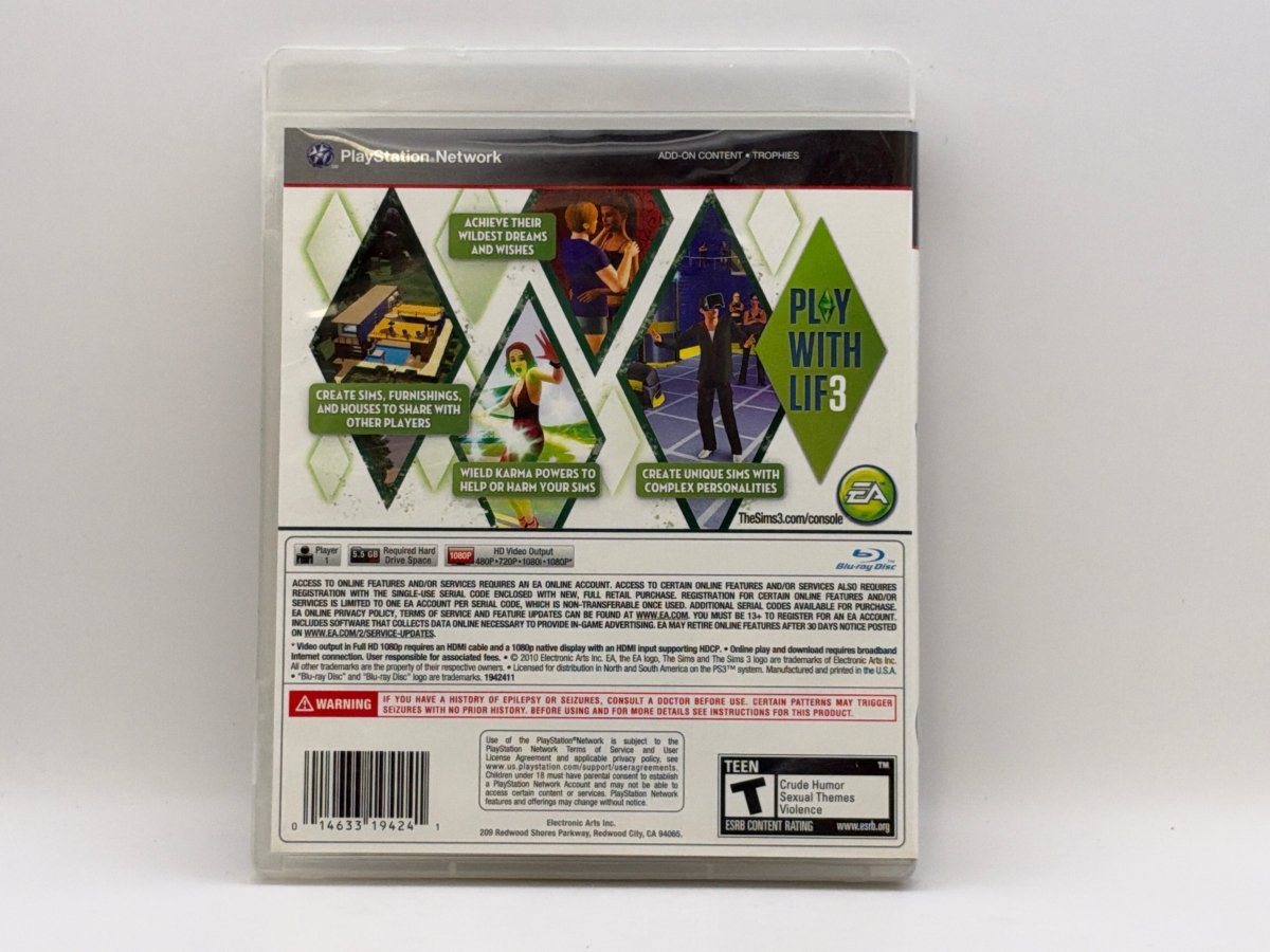 The Sims 3 CL01 (CIB) Playstation 3