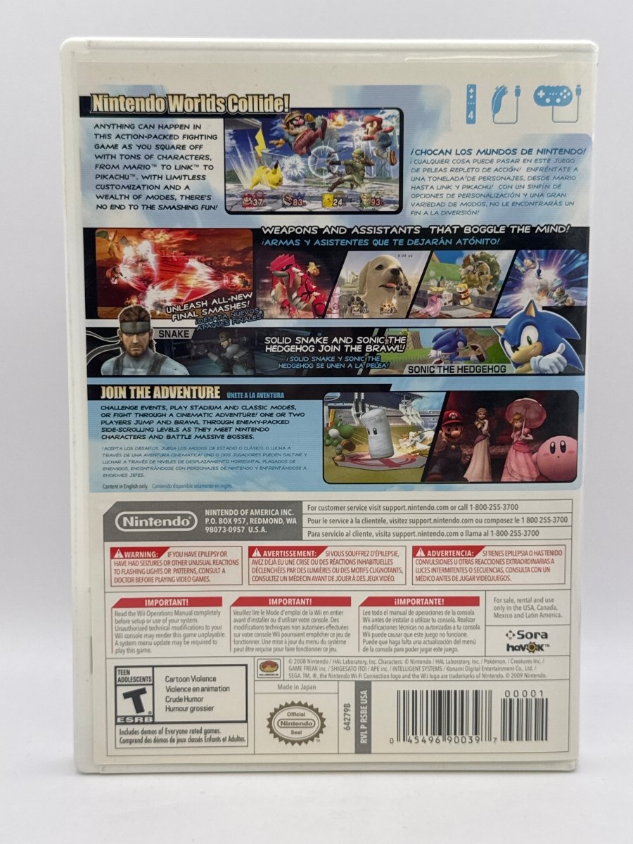 Super Smash Bros. Brawl CL01 (CIB) Nintendo Wii
