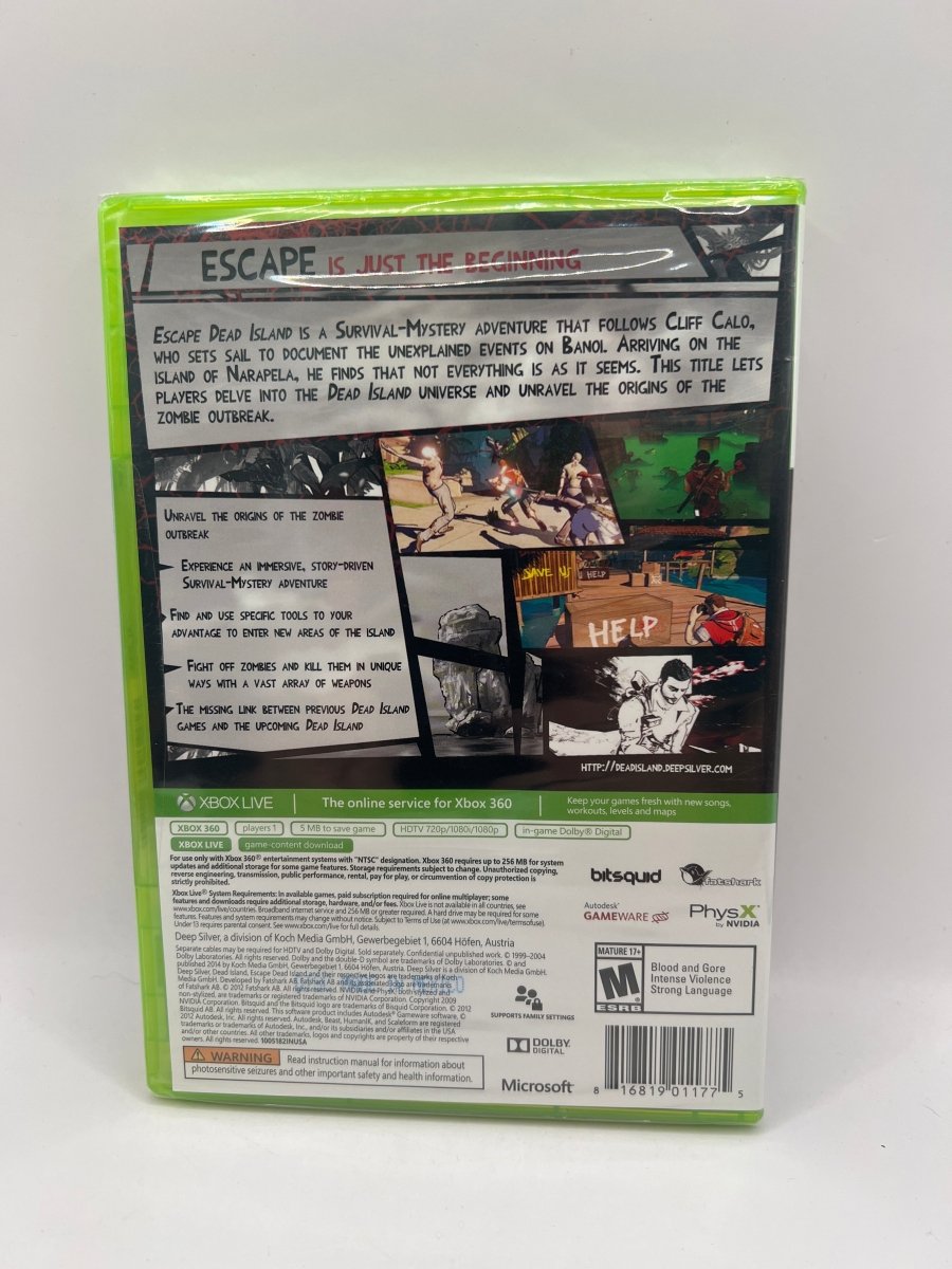 Escape Dead Island CL01 (NEW) Xbox 360