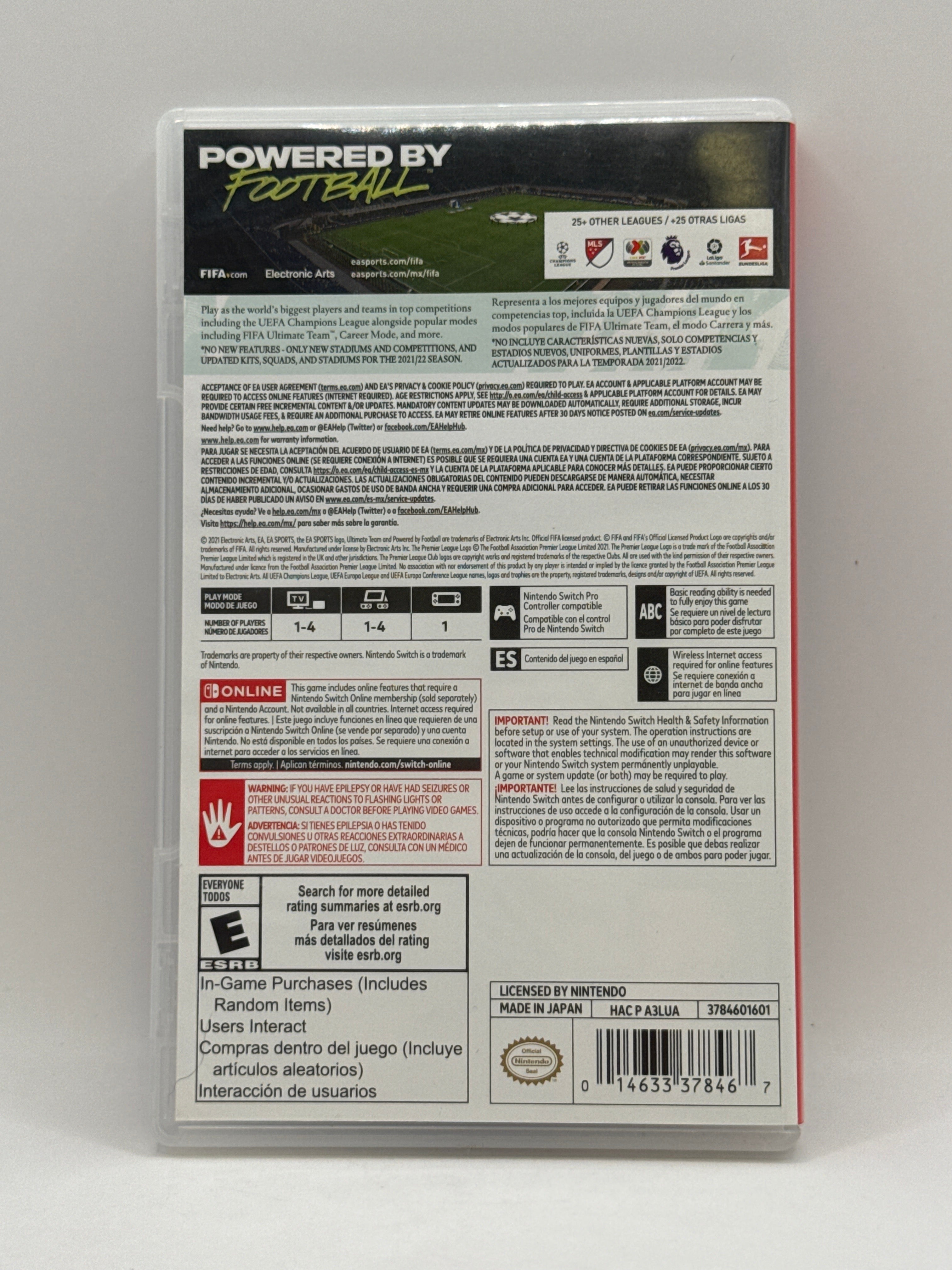 FIFA 22 CL01 (CIB) Nintendo Switch