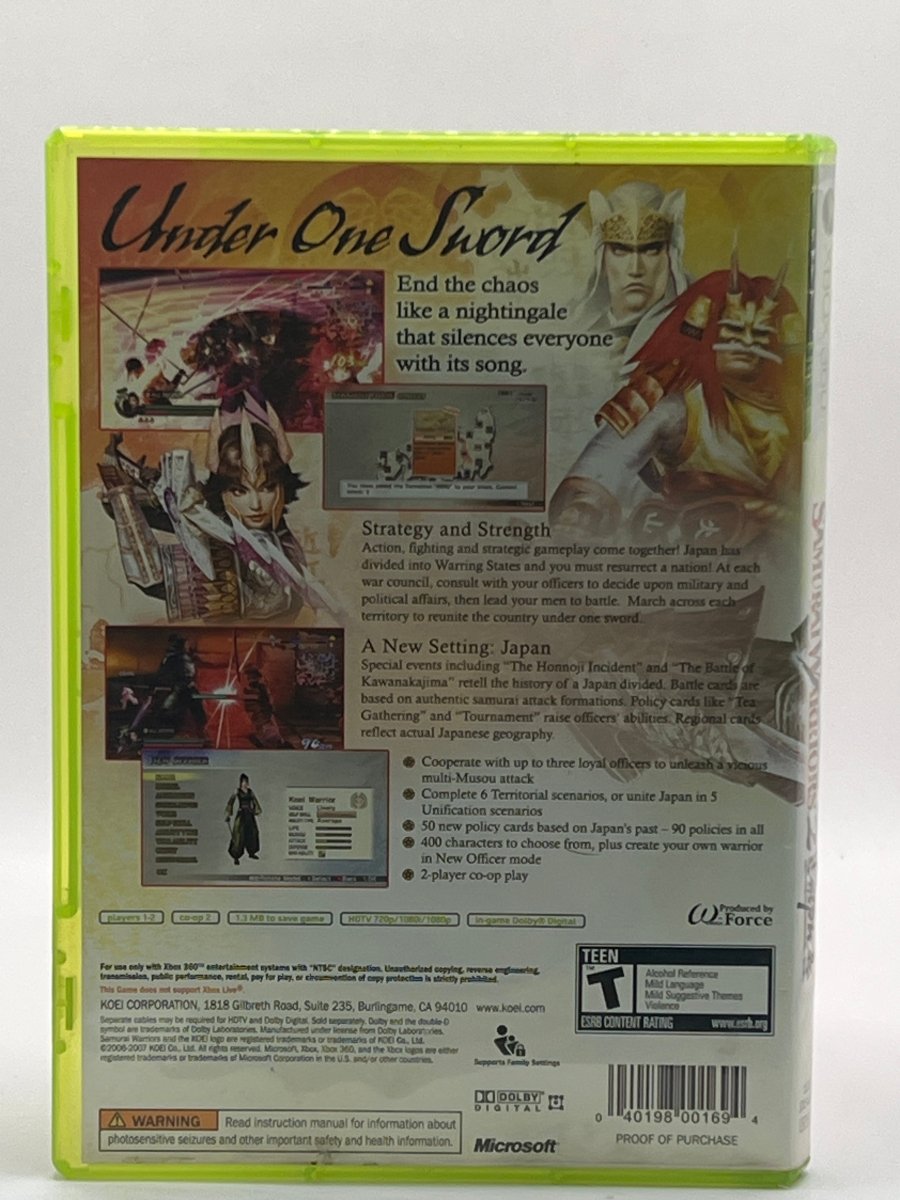 Samurai Warriors 2: Empires CL01 (CIB) Xbox 360
