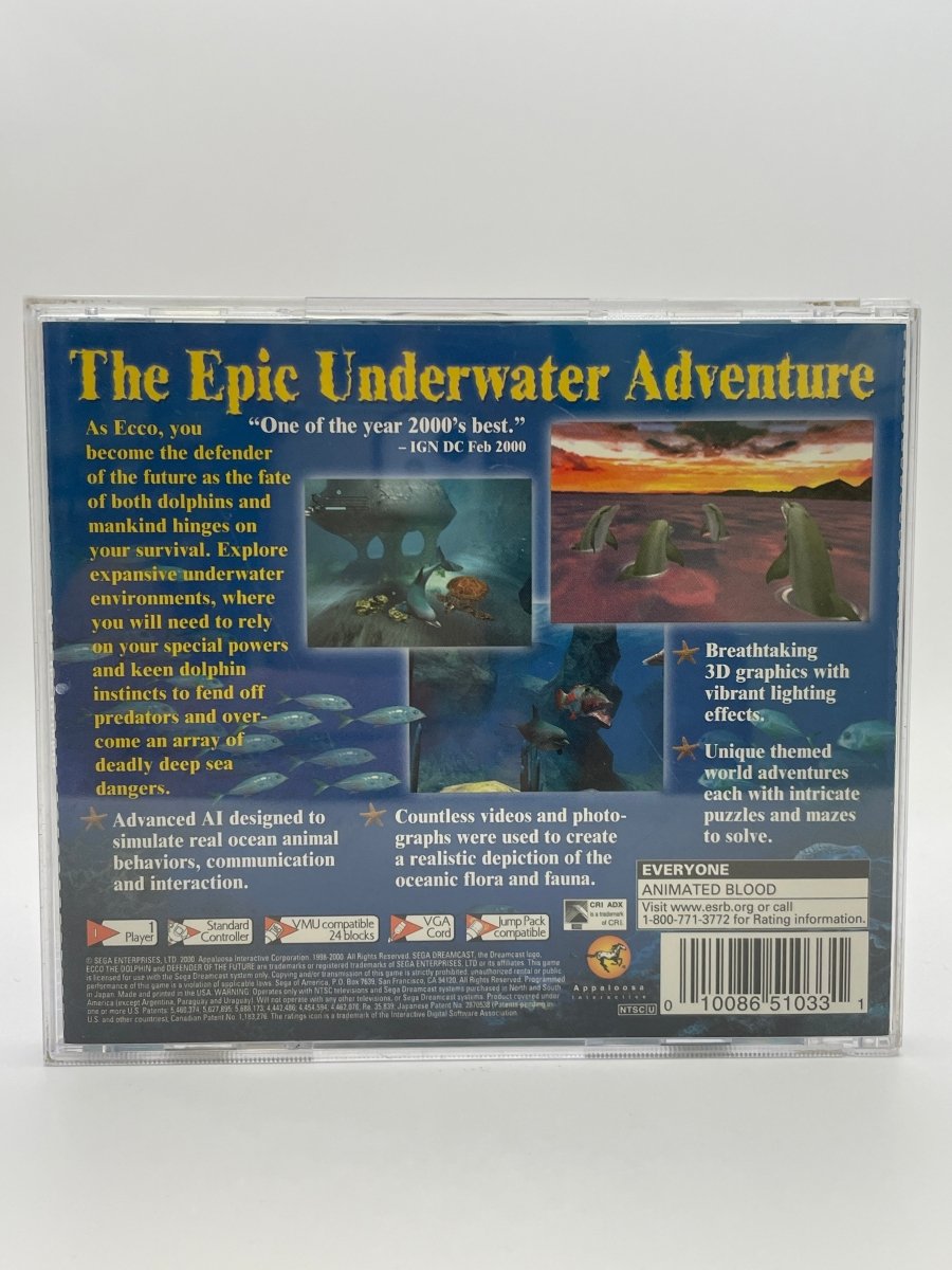 Ecco the Dolphin Defender of the Future CL01 (CIB) Sega Dreamcast