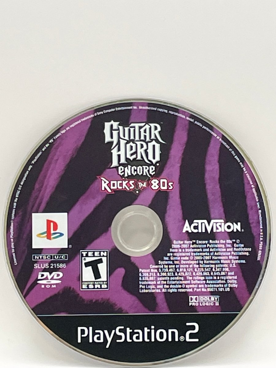 Guitar Hero Encore Rocks the 80's CL01 (Disc Only) PlayStation 2