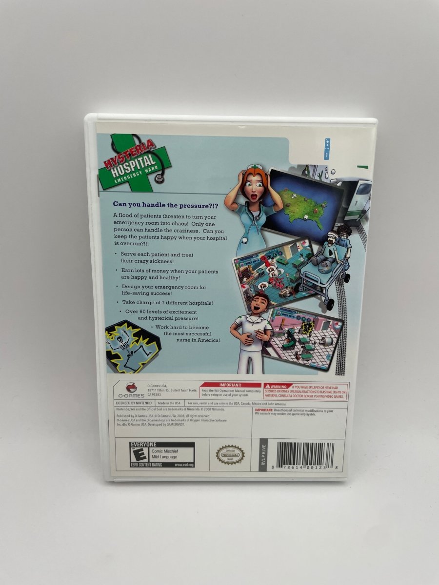 Hysteria Hospital: Emergency Ward CL01 (CIB) Nintendo Wii
