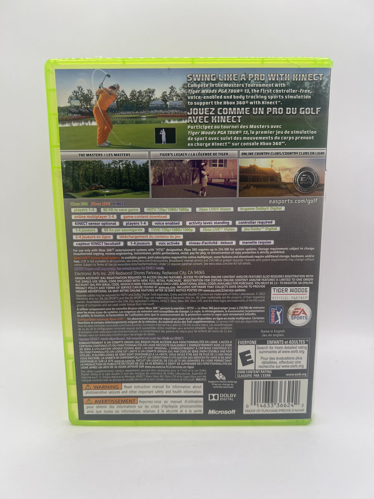 Tiger Woods PGA Tour 13 CL01 (CIB) Xbox 360