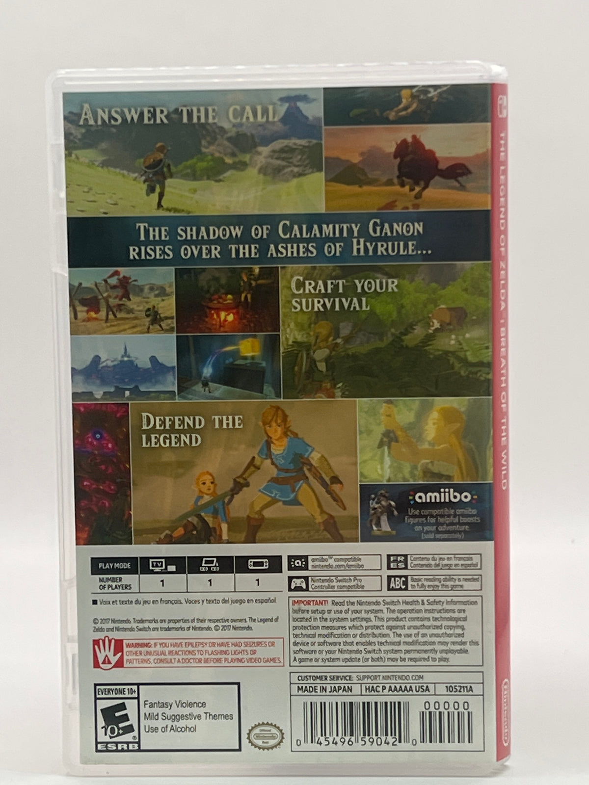 Zelda: Breath of The Wild CL01 (CIB) Nintendo Switch