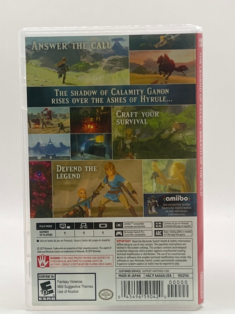 Zelda: Breath of The Wild CL01 (CIB) Nintendo Switch