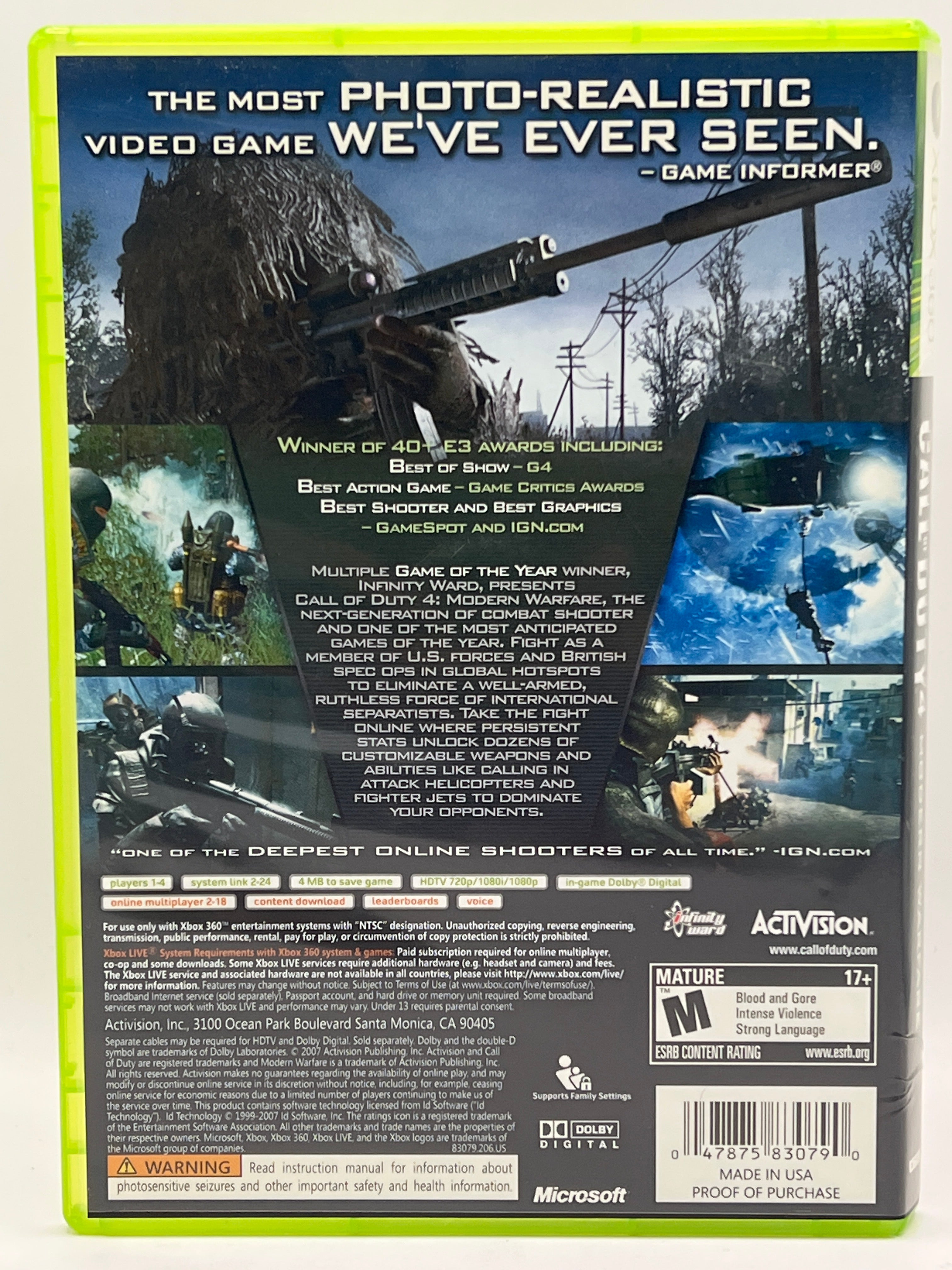 Call of Duty 4: Modern Warfare CL02 (CIB) Xbox 360