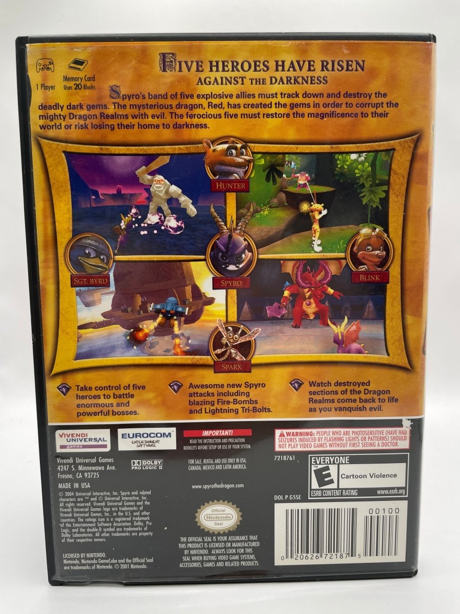 Spyro A Hero's Tail CL01 (CIB) Gamecube