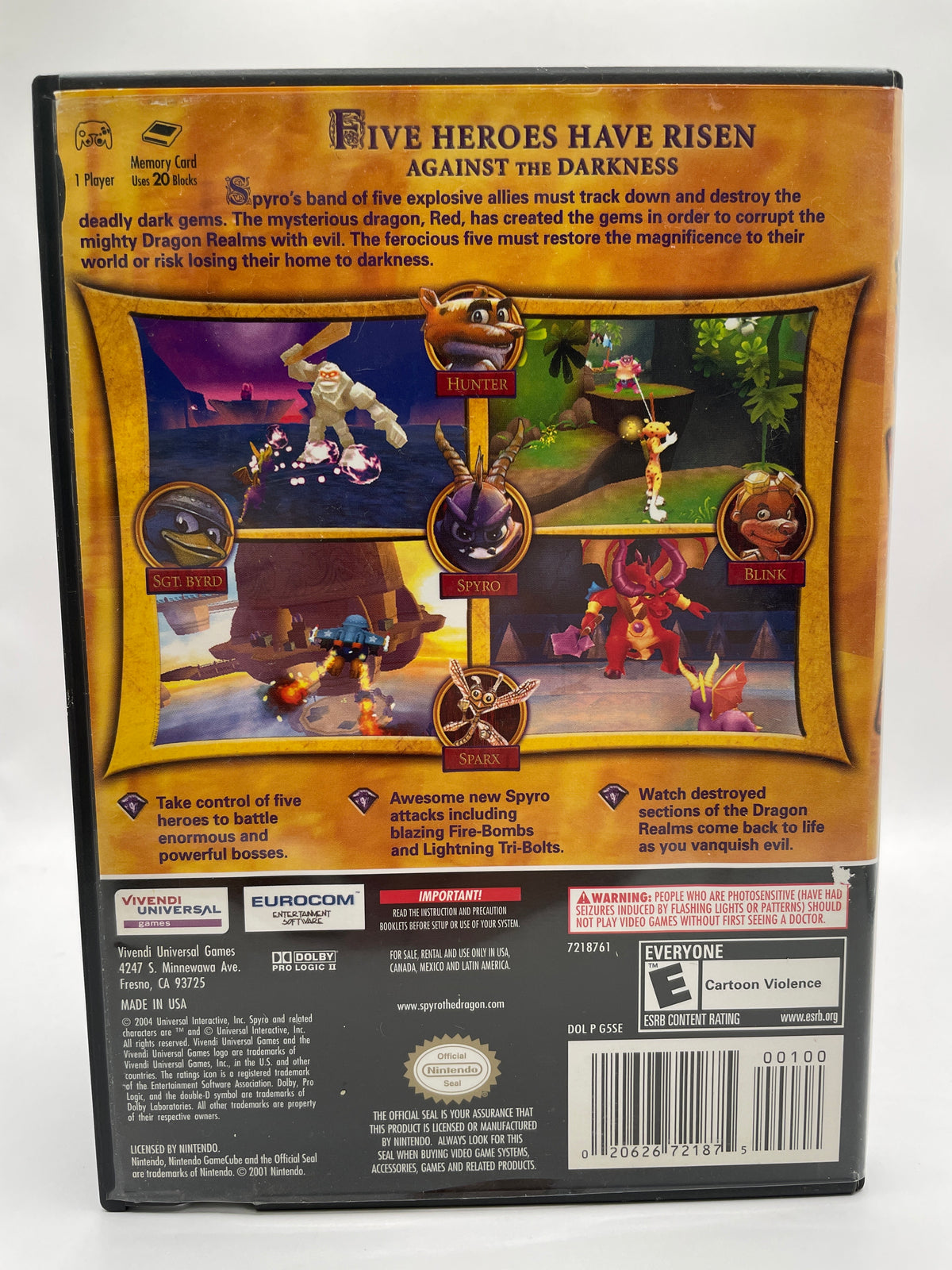 Spyro A Hero's Tail CL01 (CIB) Gamecube
