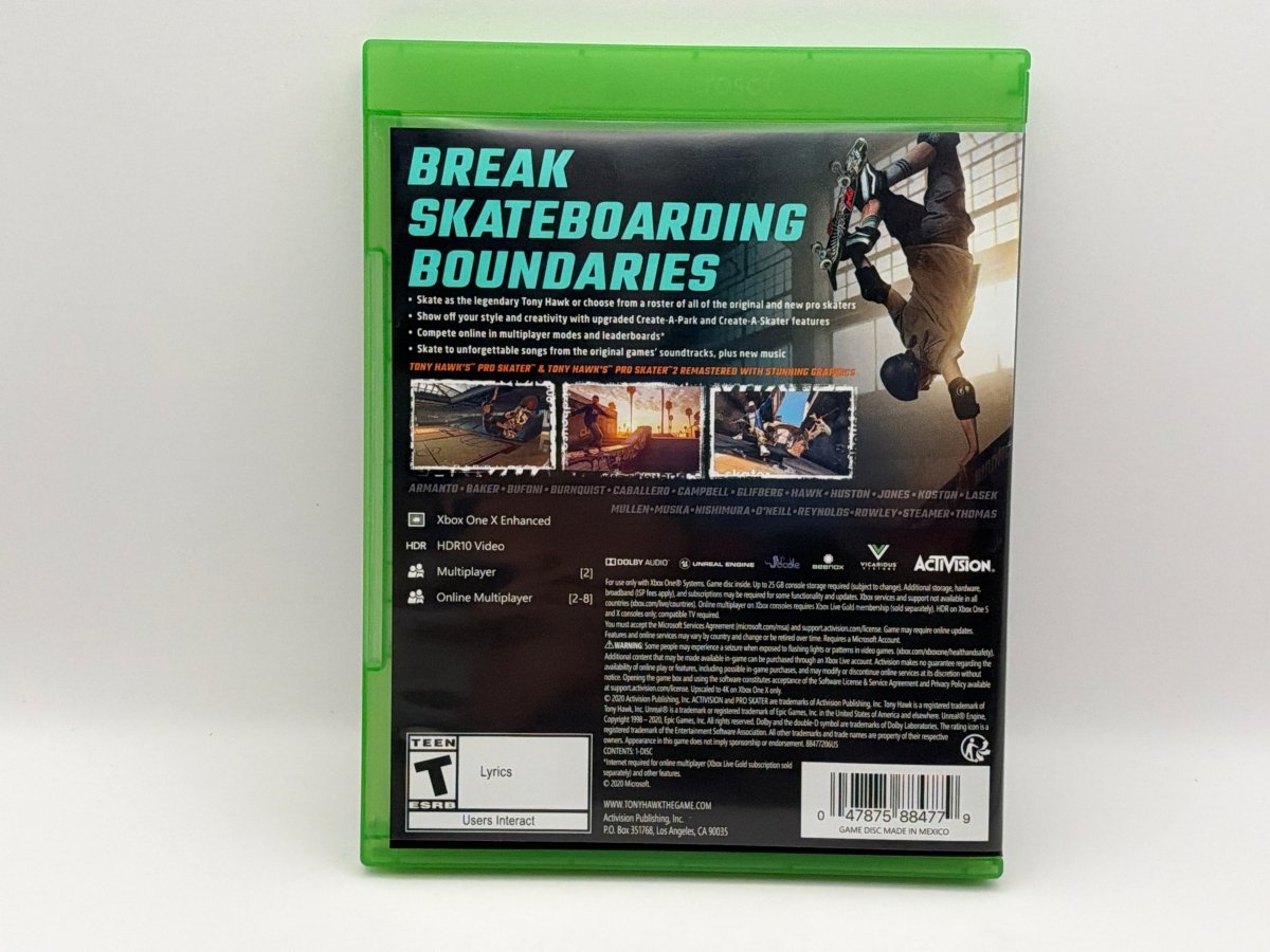 Tony Hawk's Pro Skater 1 and 2 CL01 (CIB) Xbox One