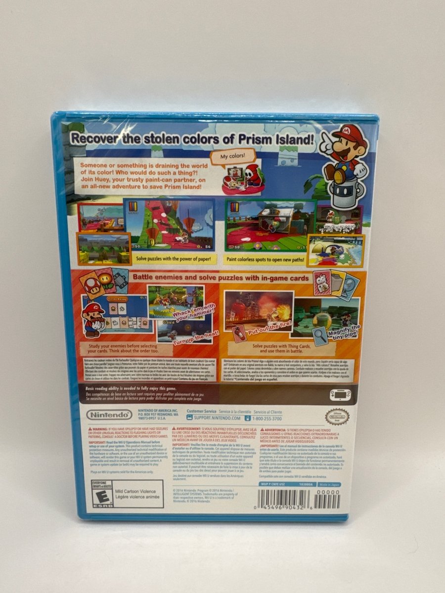Paper Mario Color Splash CL01 (New) Nintendo Wii U