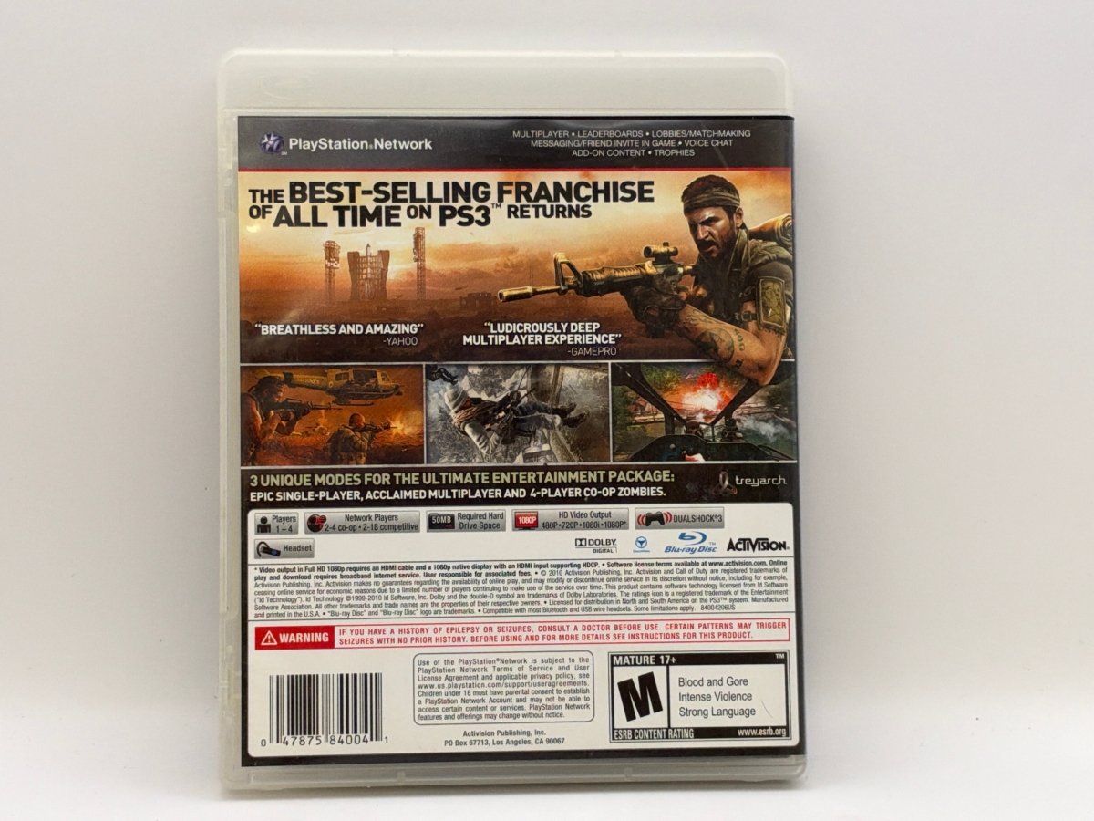 Call of Duty Black Ops CL01 (CIB) Playstation 3
