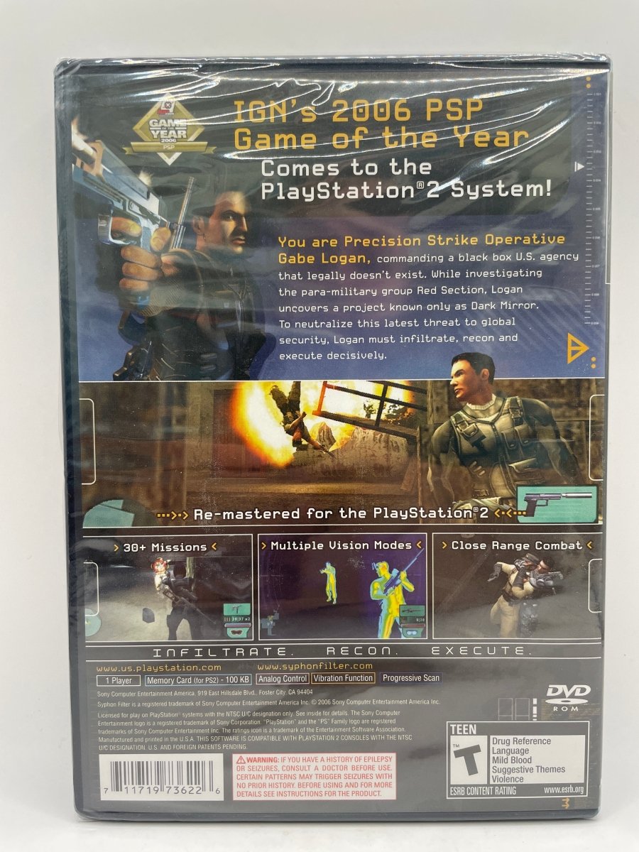 Syphon Filter Dark Mirror CL14 (NEW) PlayStation 2