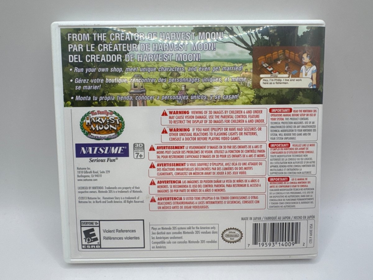 Hometown Story CL01 (CIB) Nintendo 3DS
