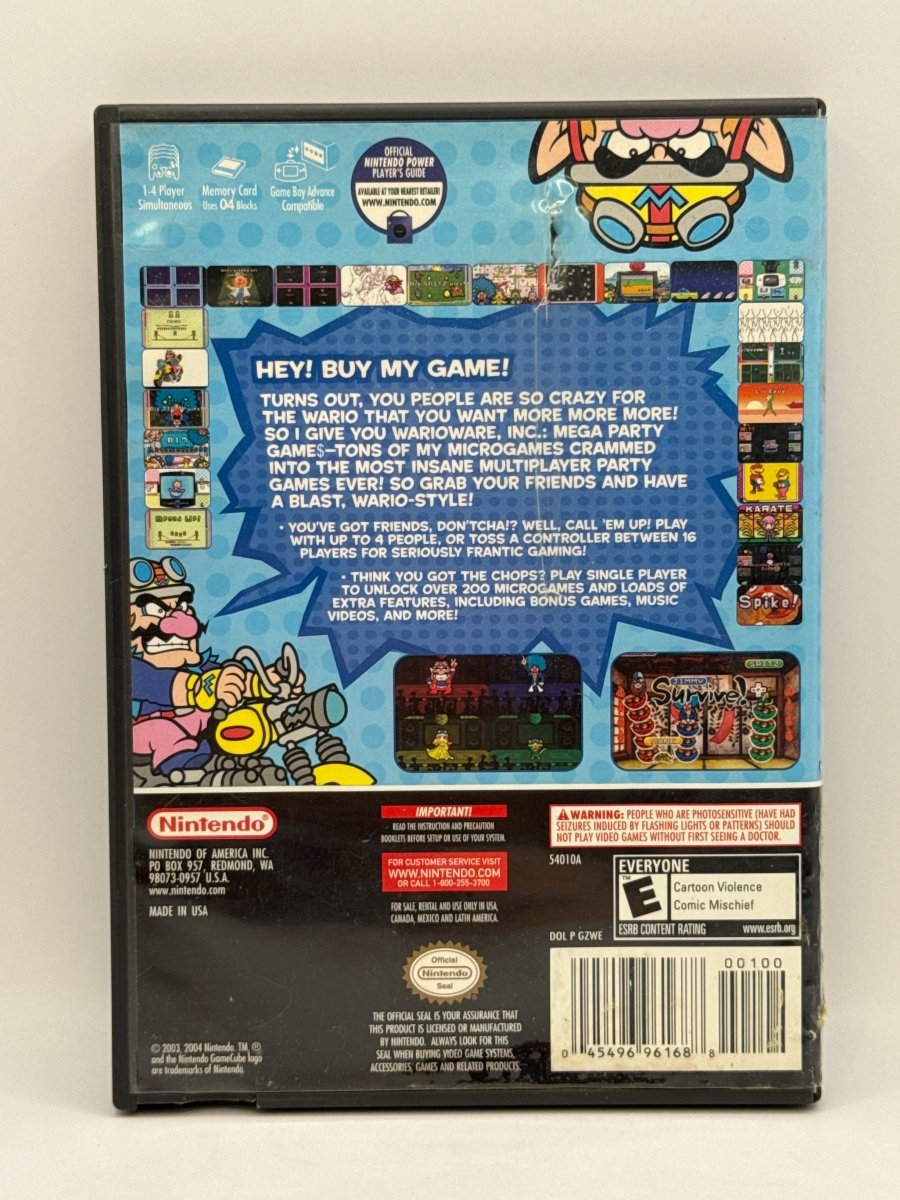 Wario Ware Mega Party Games CL01 (Missing Manual) Nintendo GameCube