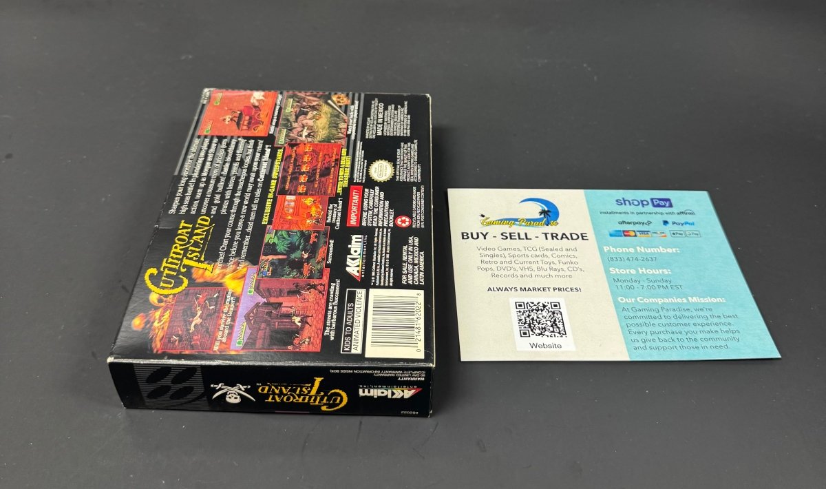 Cutthroat Island Super Nintendo CL 01