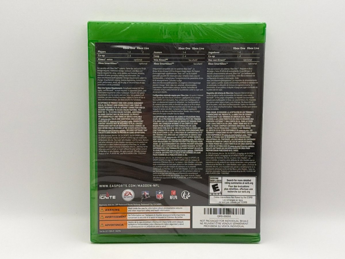 Madden NFL 17 CL01 (NEW) Xbox One