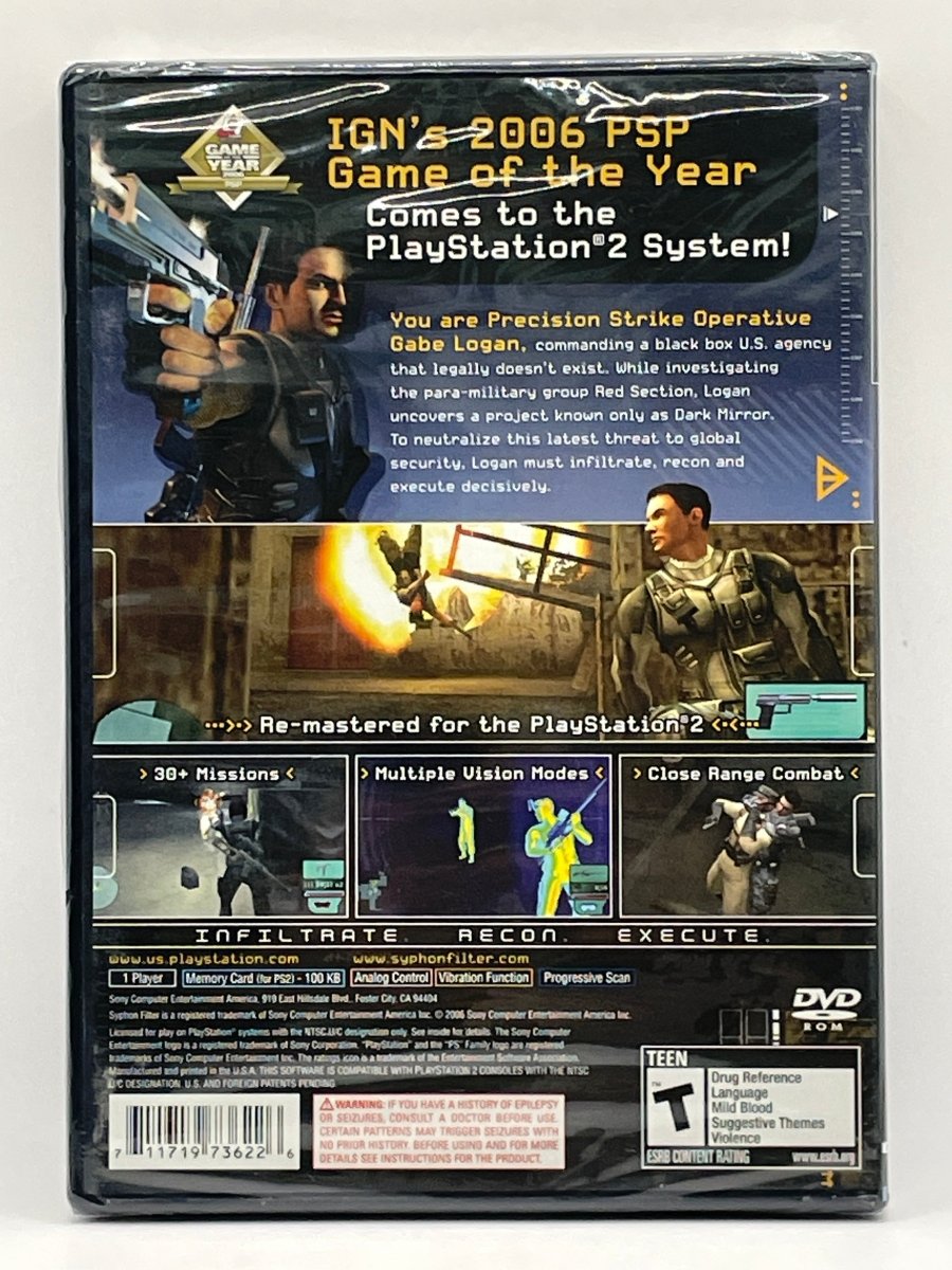 Syphon Filter Dark Mirror CL23 (NEW) PlayStation 2