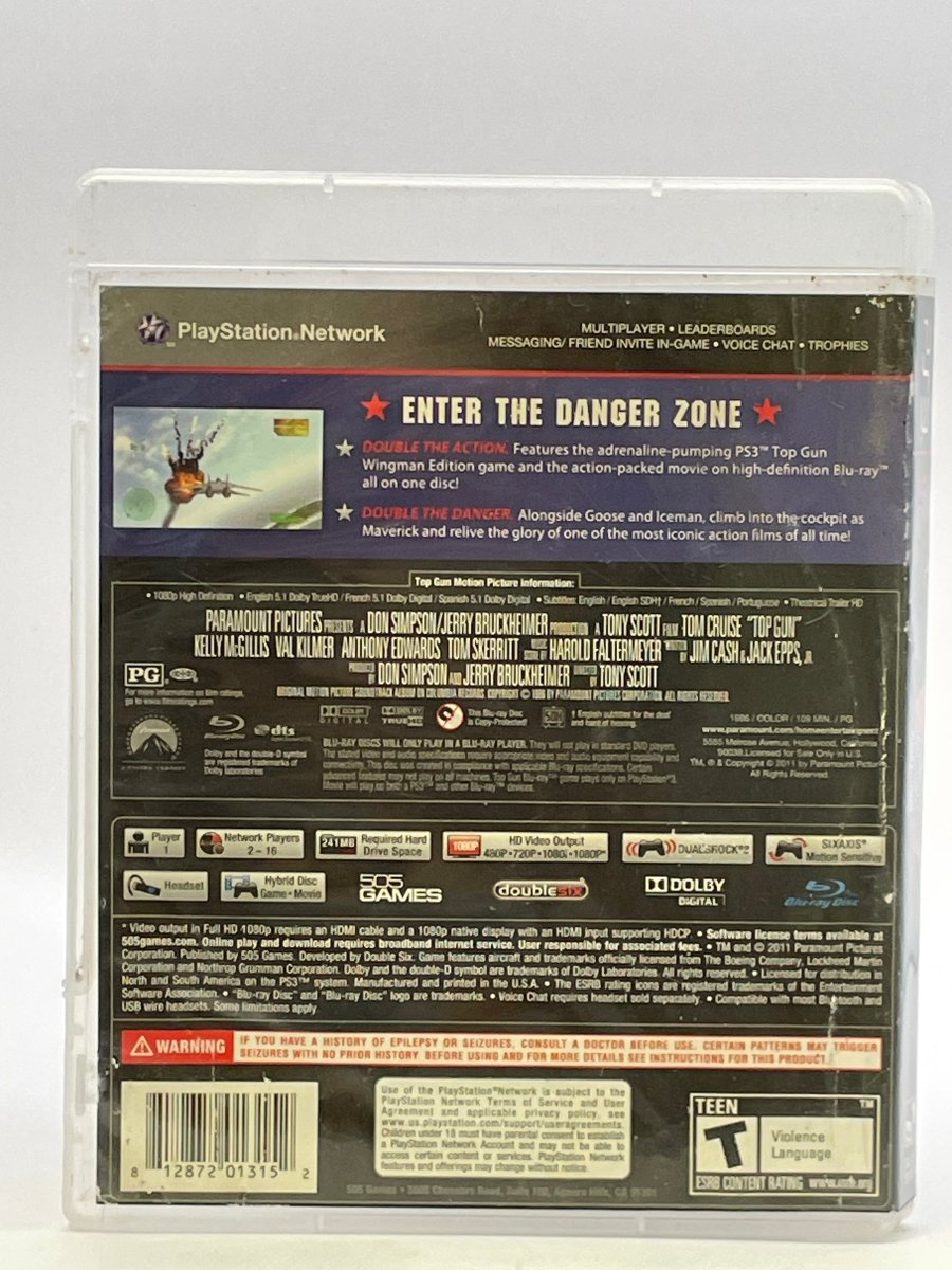 Top Gun: Wingman Edition CL01 (CIB) Playstation 3