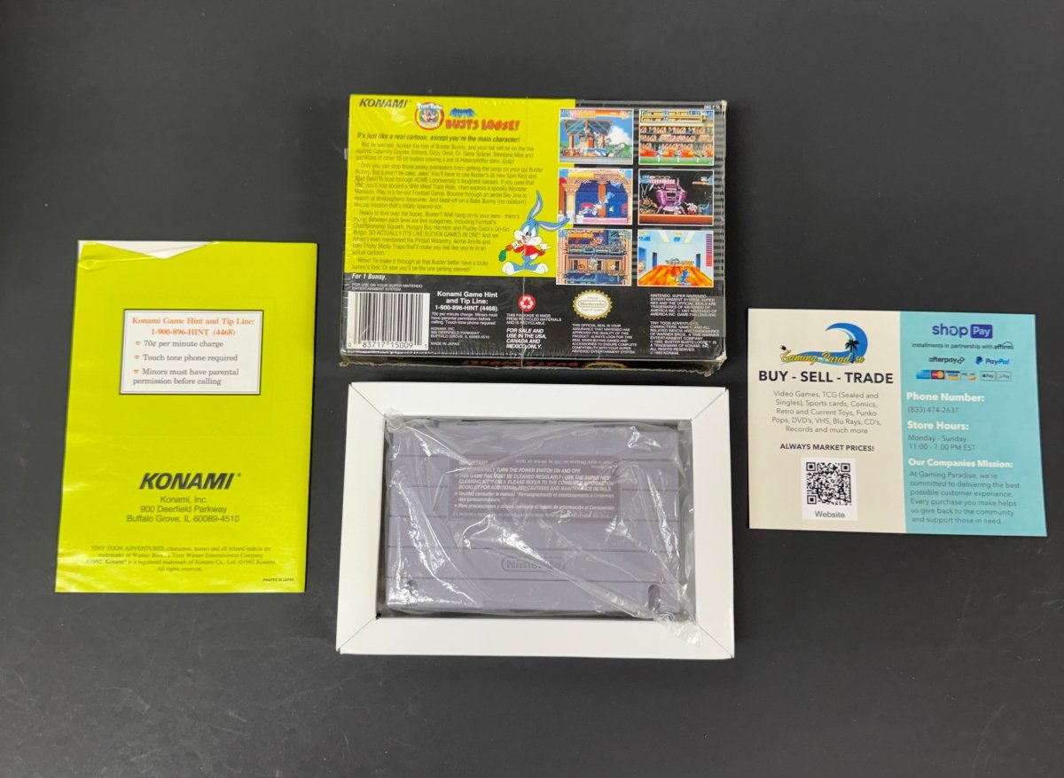 Tiny Toon Adventures Buster Busts Loose Super Nintendo CL 01