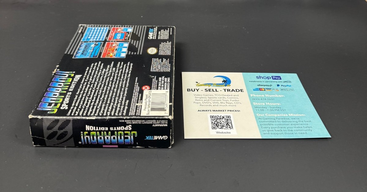 Jeopardy Sports Edition Super Nintendo CL 01