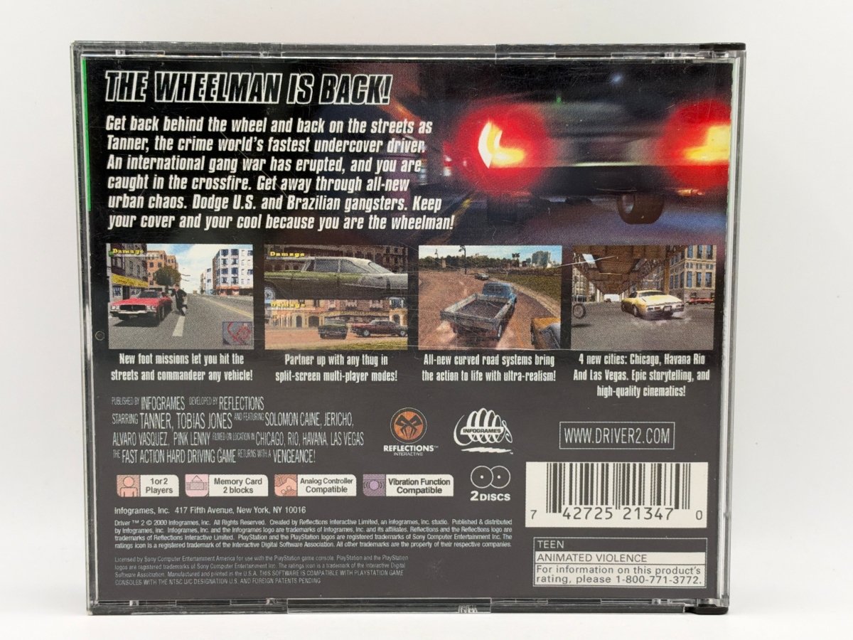 Driver 2 [Greatest Hits] CL01 (CIB) Playstation One