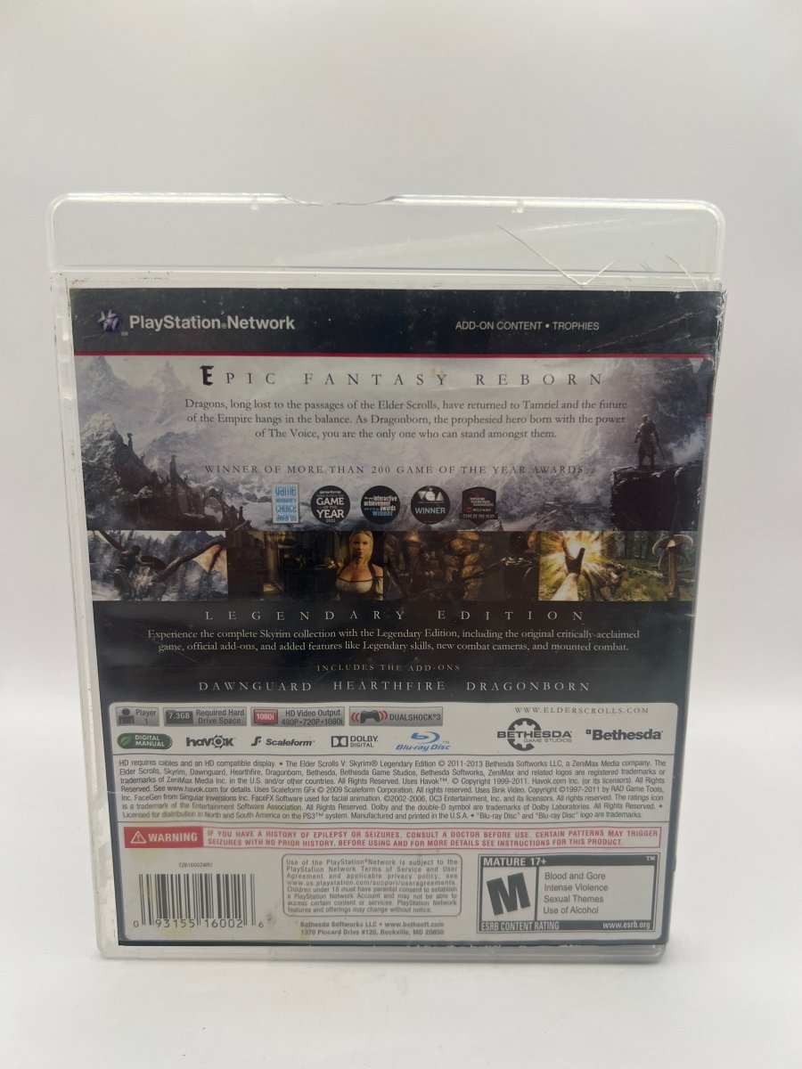 Elder Scrolls V: Skyrim [Legendary Edition] CL02 (CIB) Playstation 3