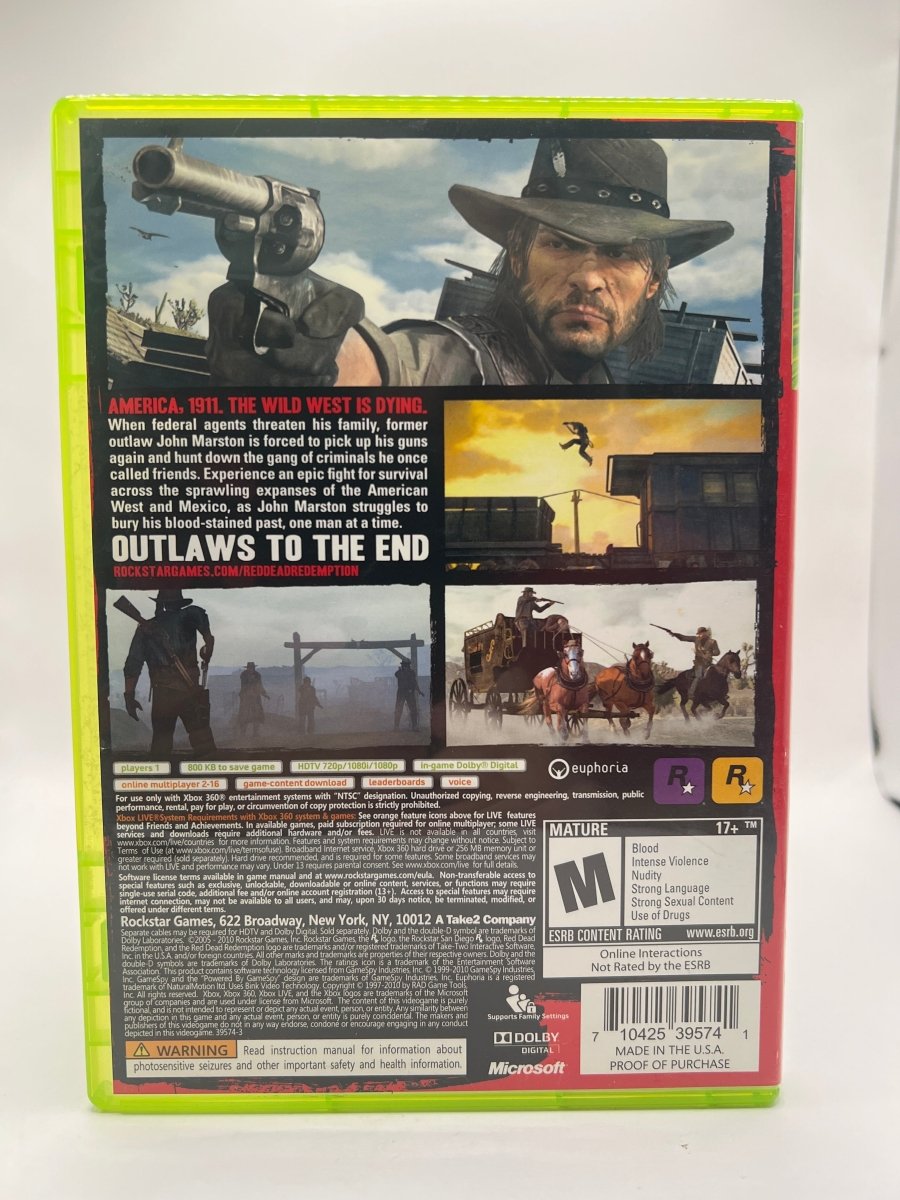 Red Dead Redemption CL01 (CIB) Xbox 360