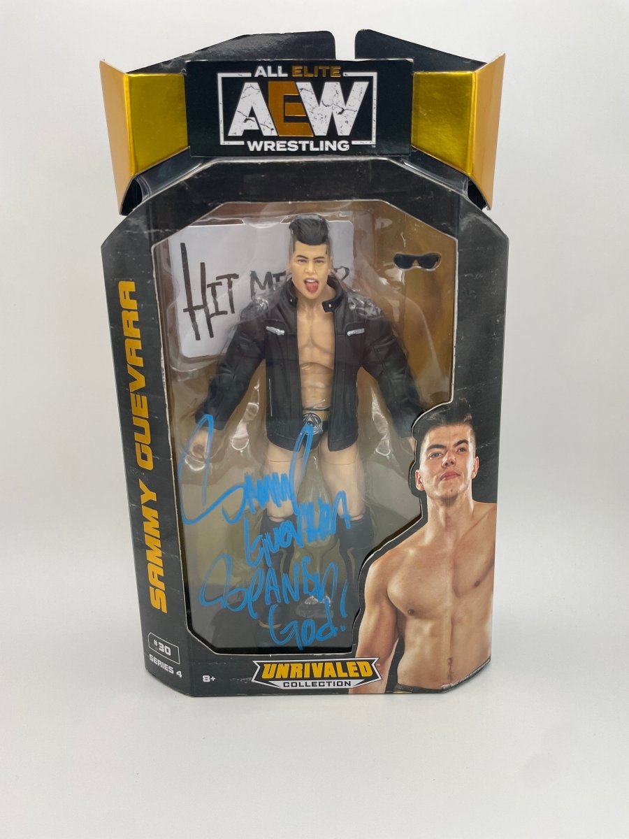 AEW Unrivaled Collection Series 4 Sammy Guevara #30 Signed Action Figure