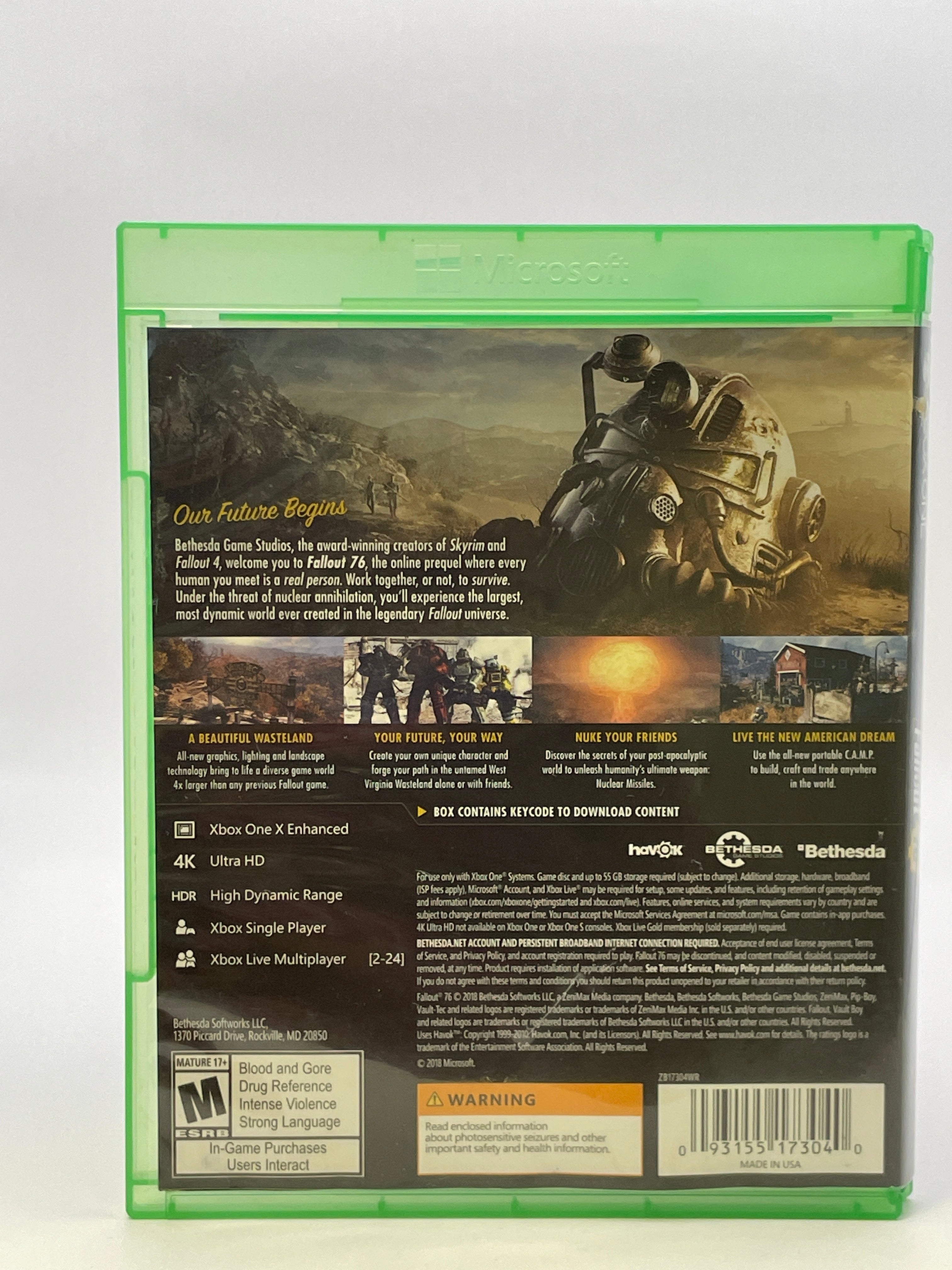 Fallout 76 CL01 (CIB) Xbox One