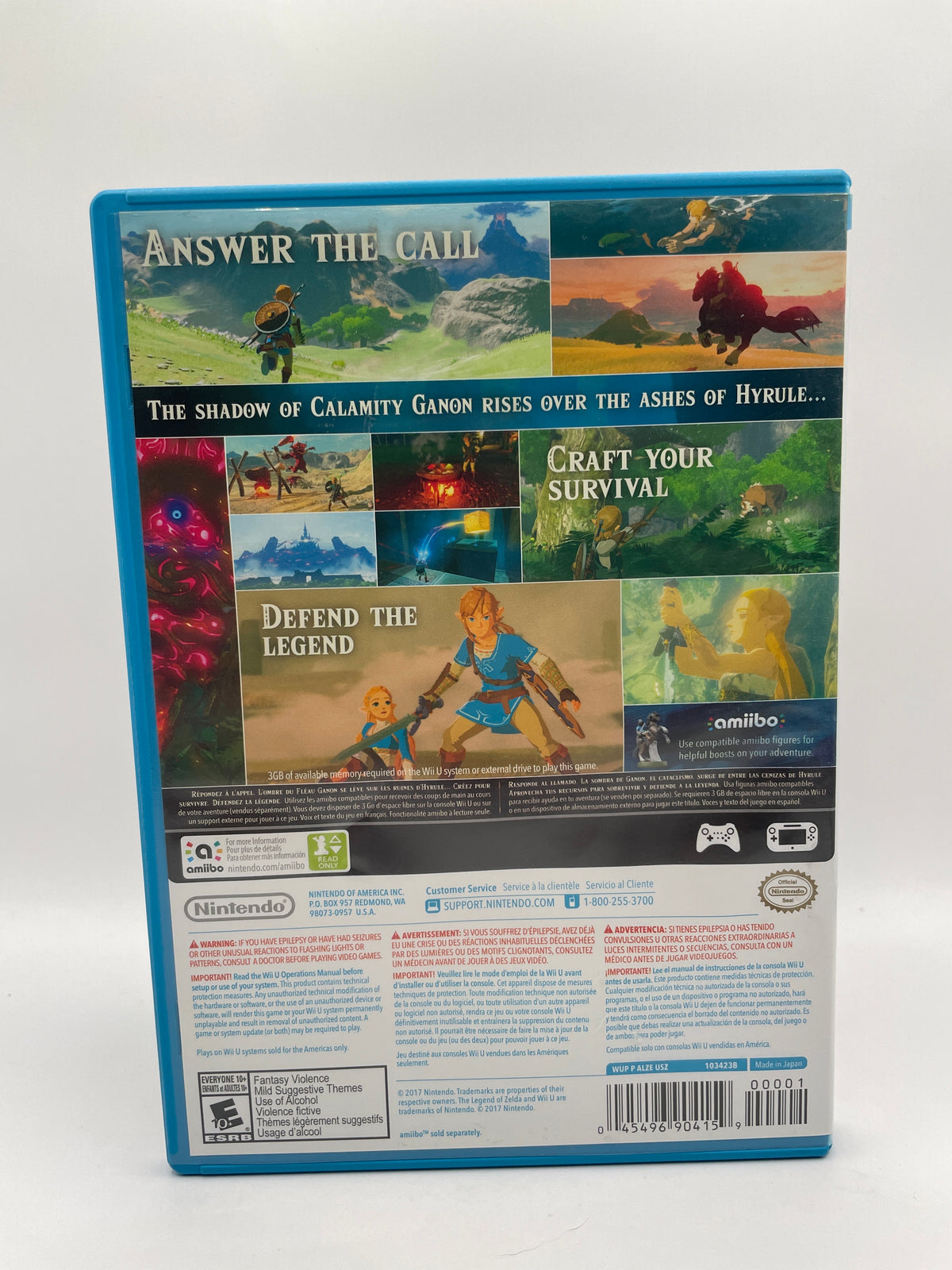 Zelda Breath of the Wild CL01 (CIB) Nintendo Wii U